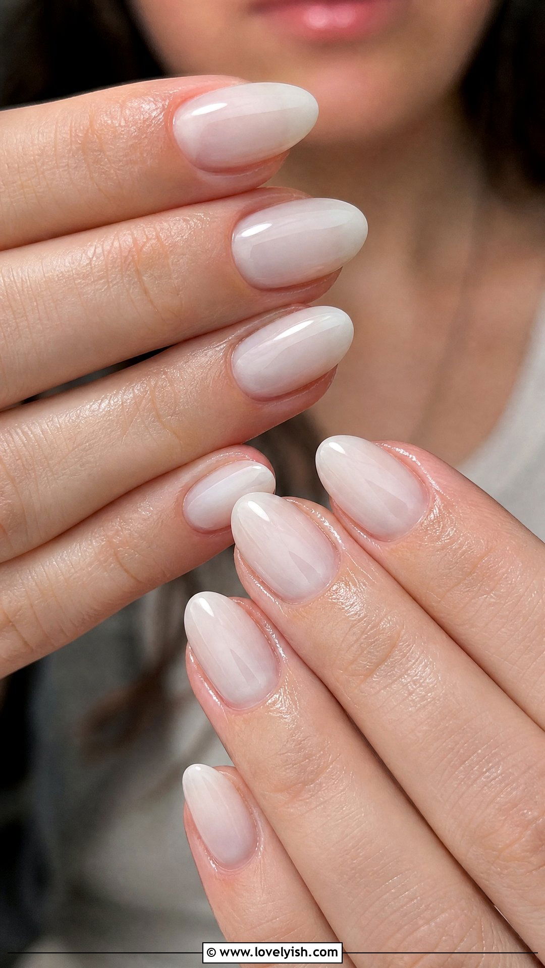 Milky White Glossy Nails - 30 nail designs for teens - 30 nail designs for teens