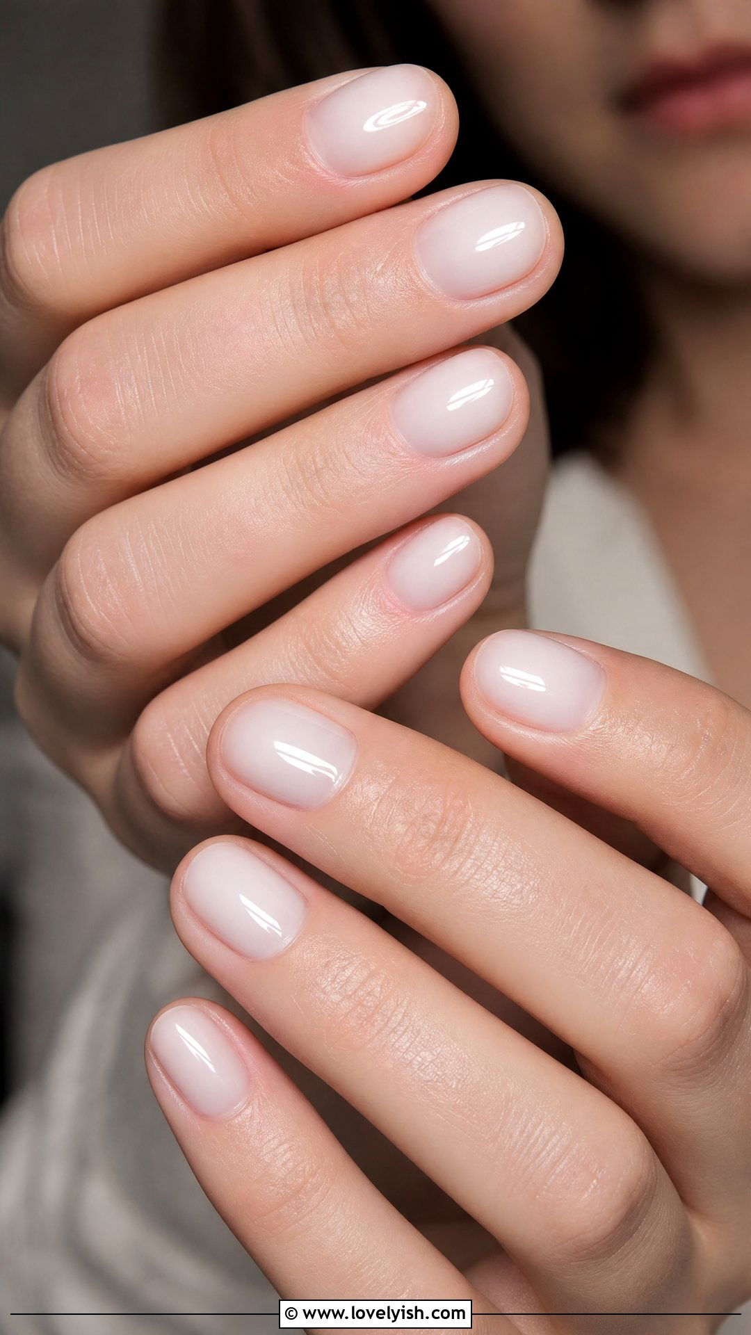 Milky White Glossy Nails - 50 classic nail designs - 50 classic nail designs