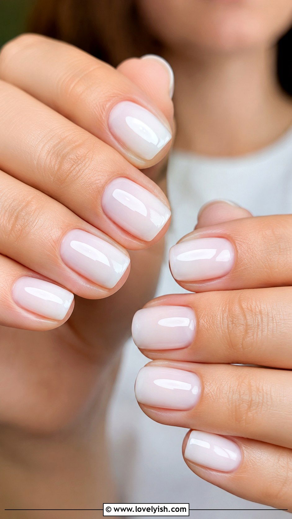 Milky White Glossy Nails - 25 minimalist nail ideas - 25 minimalist nail ideas