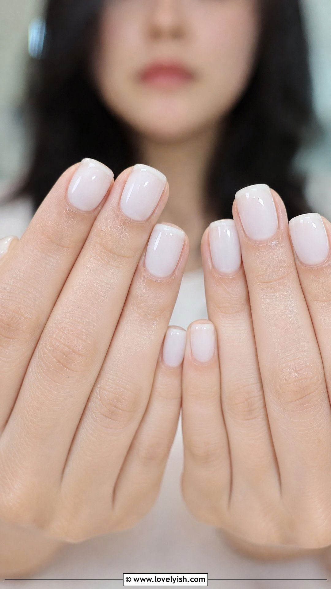 Milky White Glossy Short Square Nails - 50 short square nails - 50 short square nails