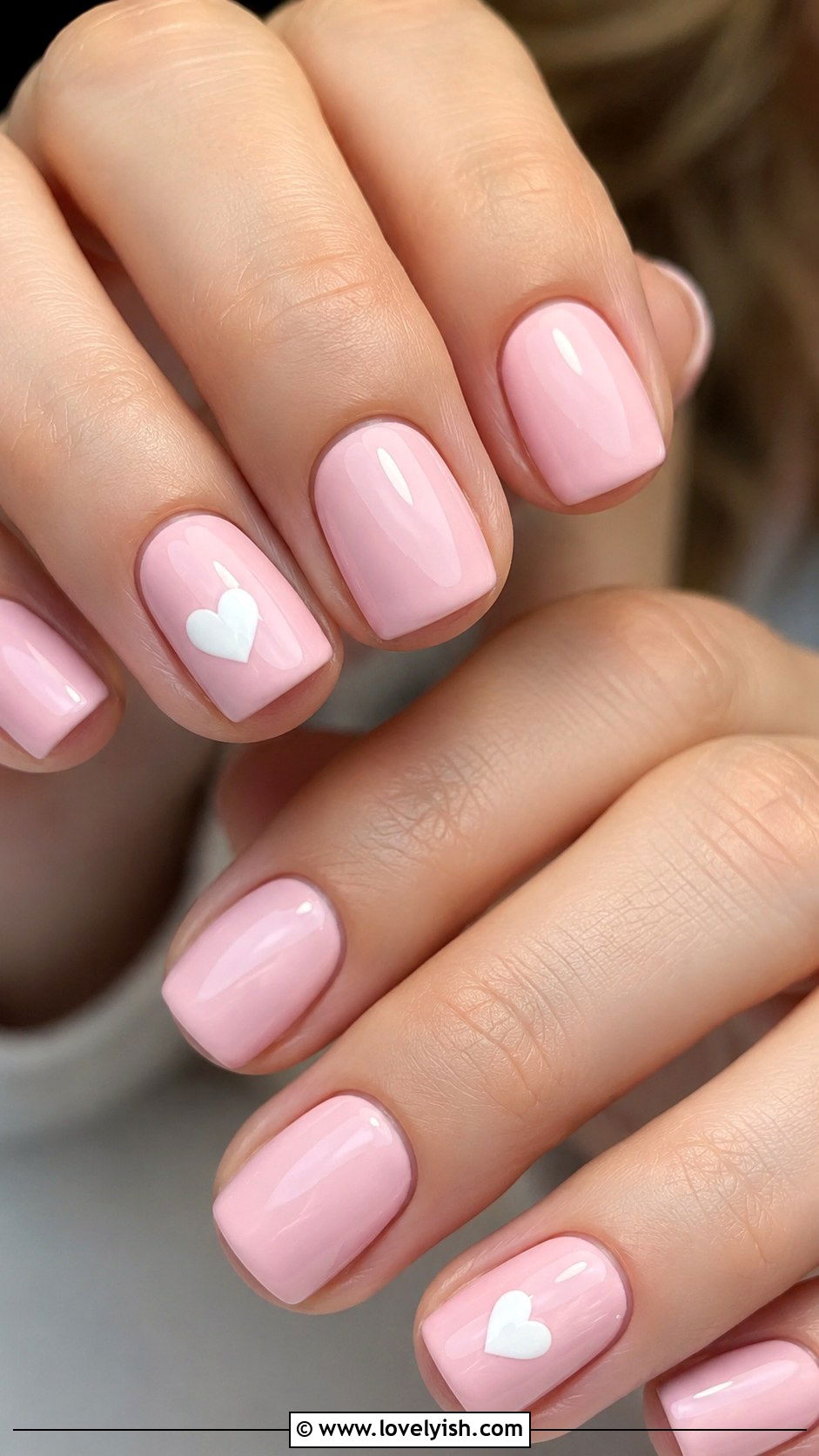 Milky White Glossy Short Square Nails - 25 short square nail designs - 25 short square nail designs