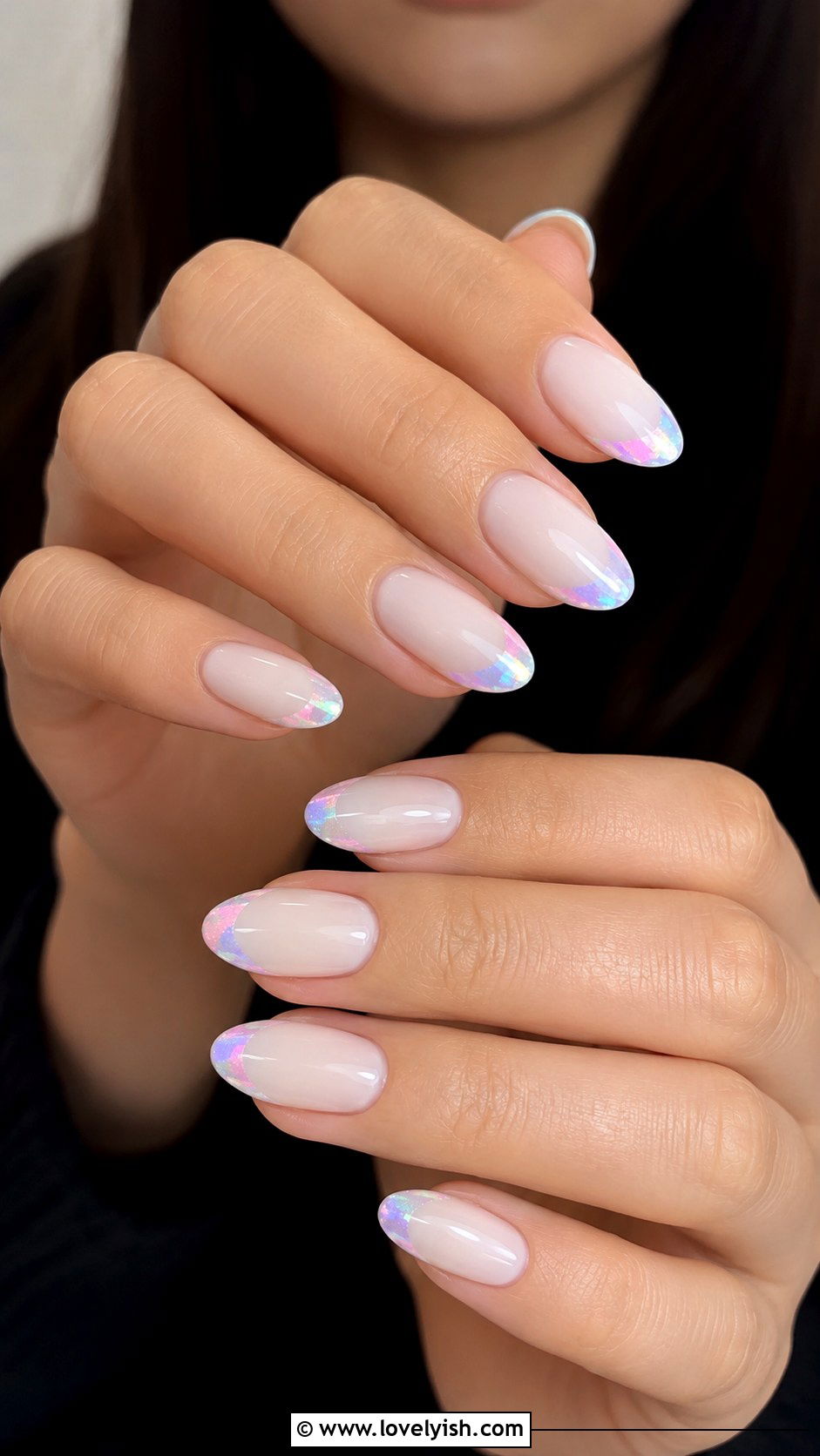 Milky White Mermaid French Nails - 50 mermaid nails - 50 mermaid nails
