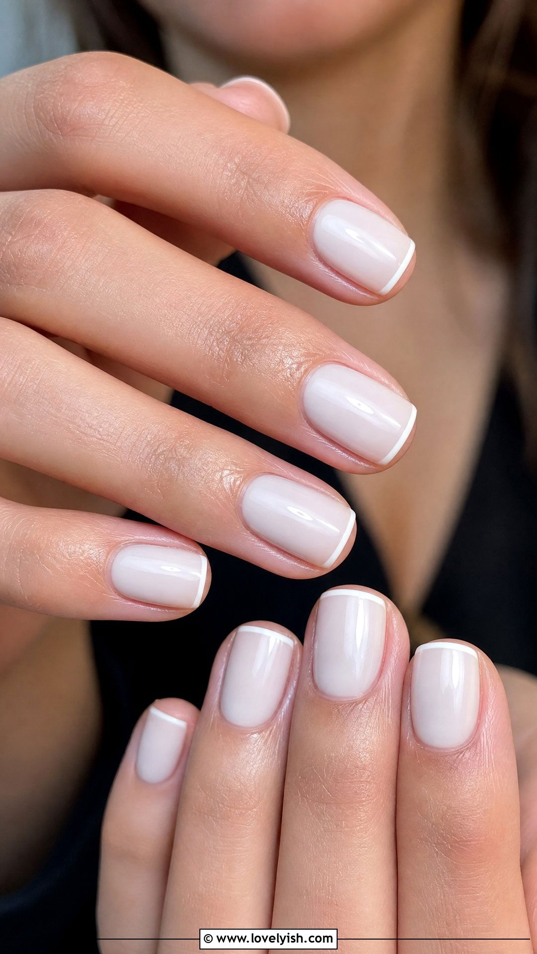 Milky White Micro French Tip Nails - 50 dainty nails - 50 dainty nails