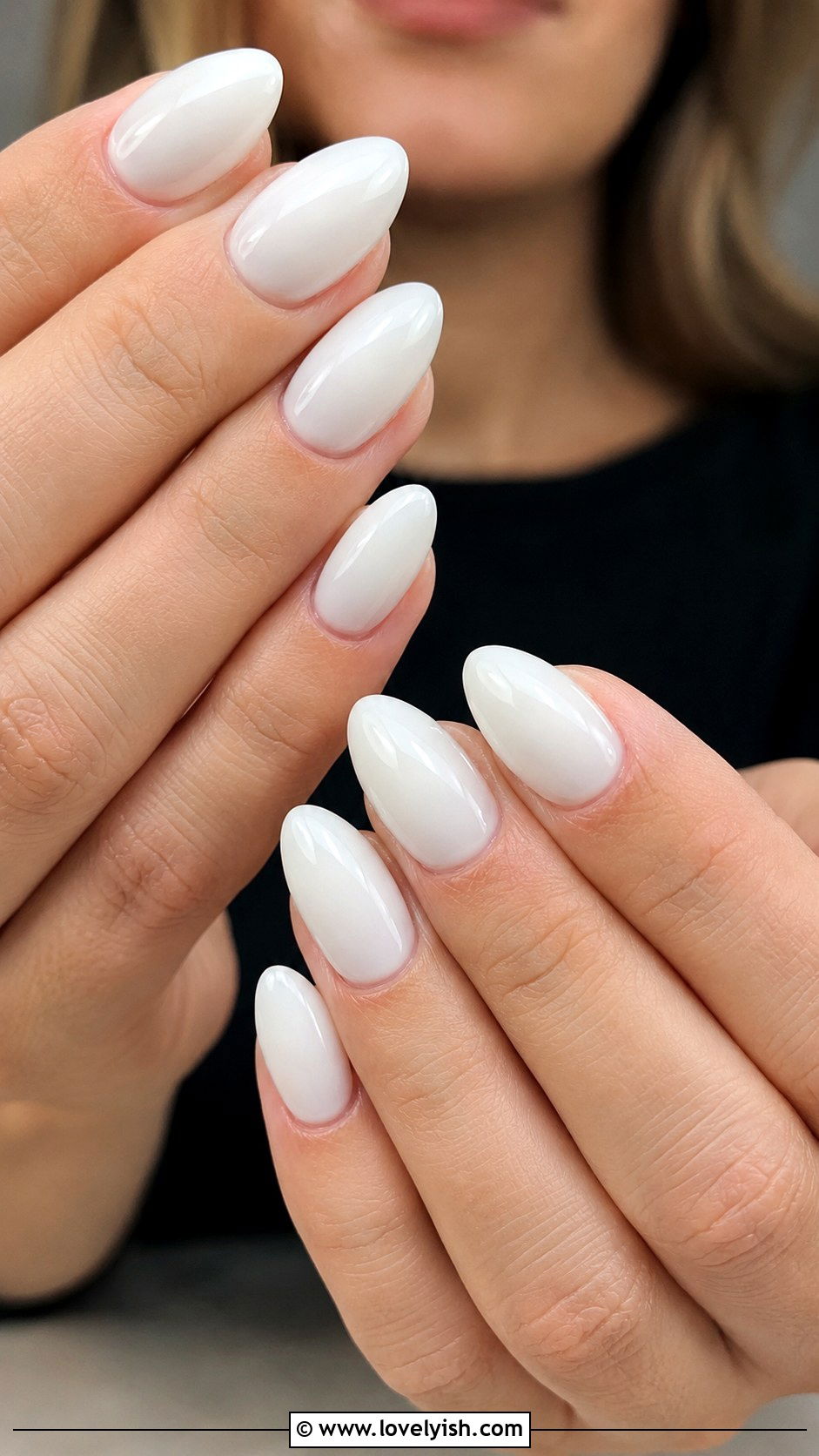 Milky White Nails - 50 trendy simple nail designs - 50 trendy simple nail designs