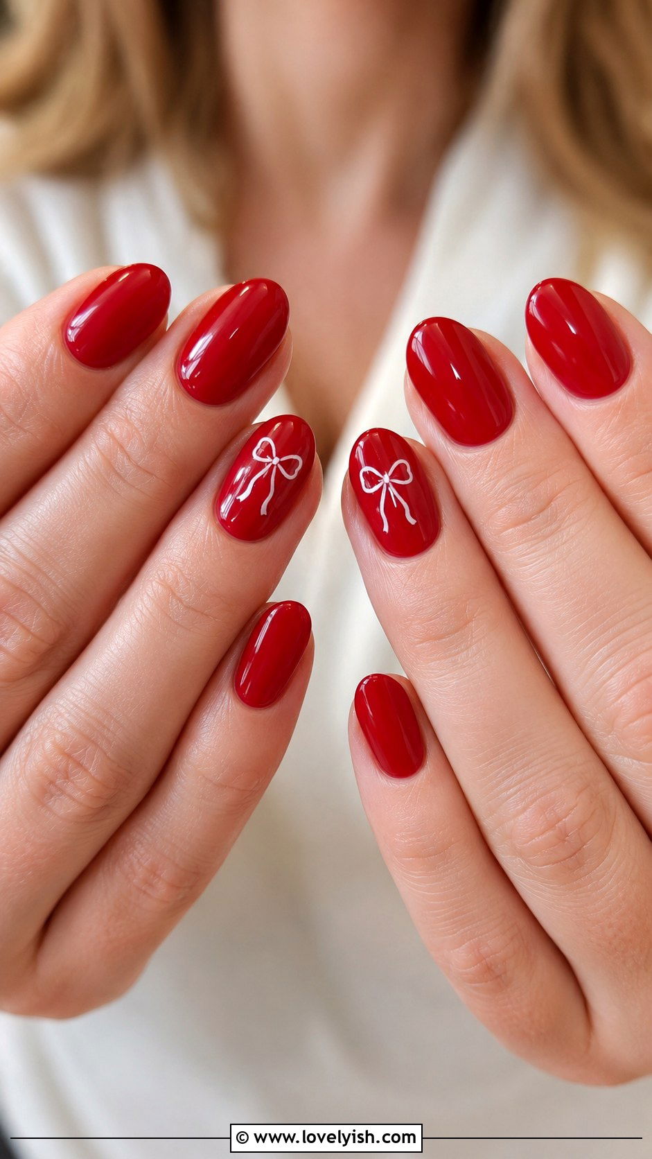 Milky White Nails With Gold Dots - 31 simple nail art ideas - 31 simple nail art ideas