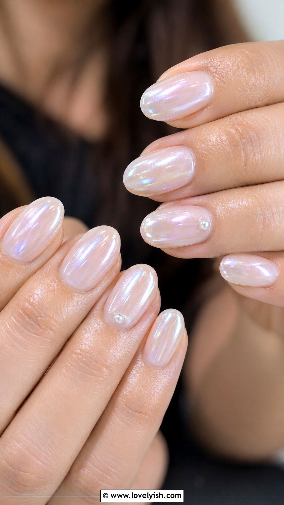 Milky White Pearl Birthday Nails - 50 birthday nails - 50 birthday nails