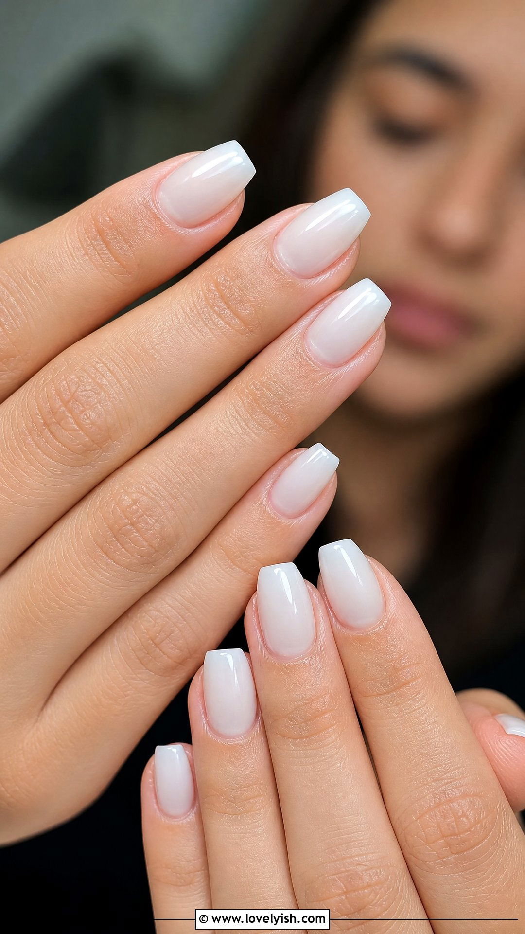 Milky White Short Coffin Nails - 25 short coffin nails designs - 25 short coffin nails designs