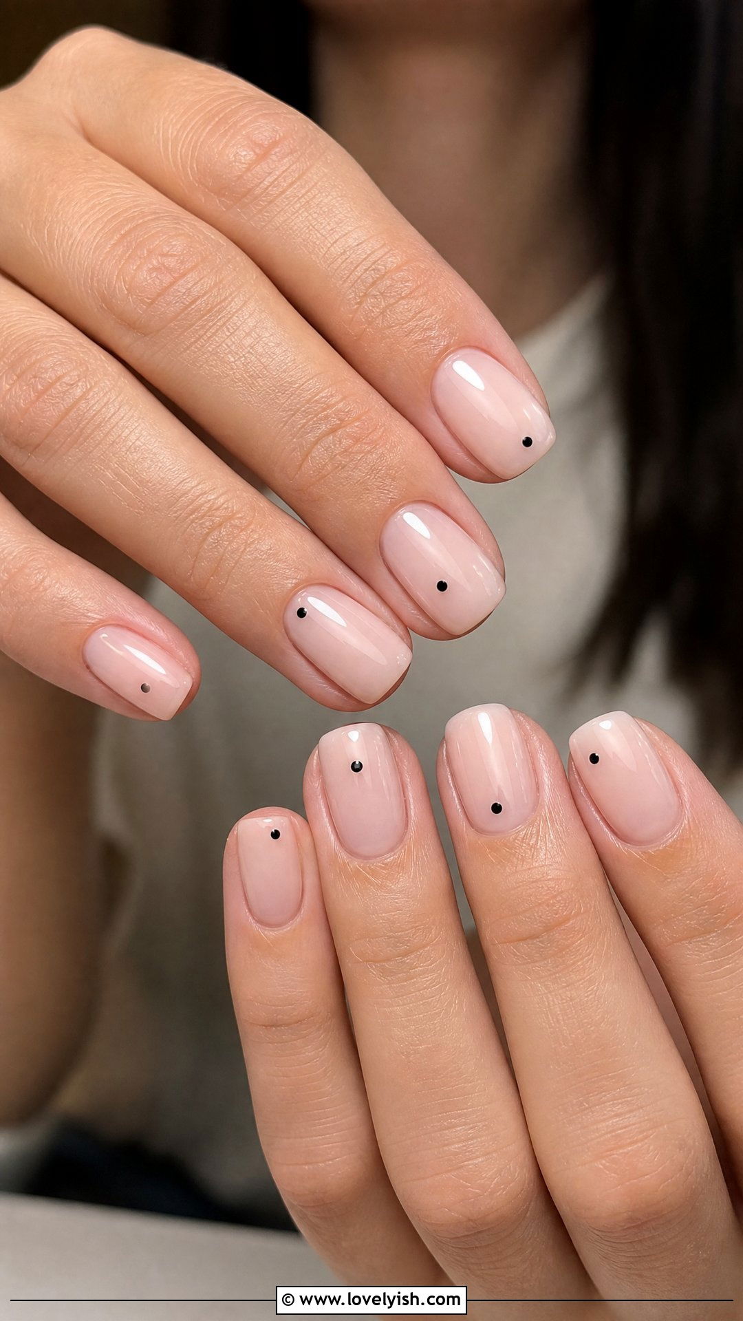 Minimalist Black Dot Nails - 50 black and white nail designs - 50 black and white nail designs