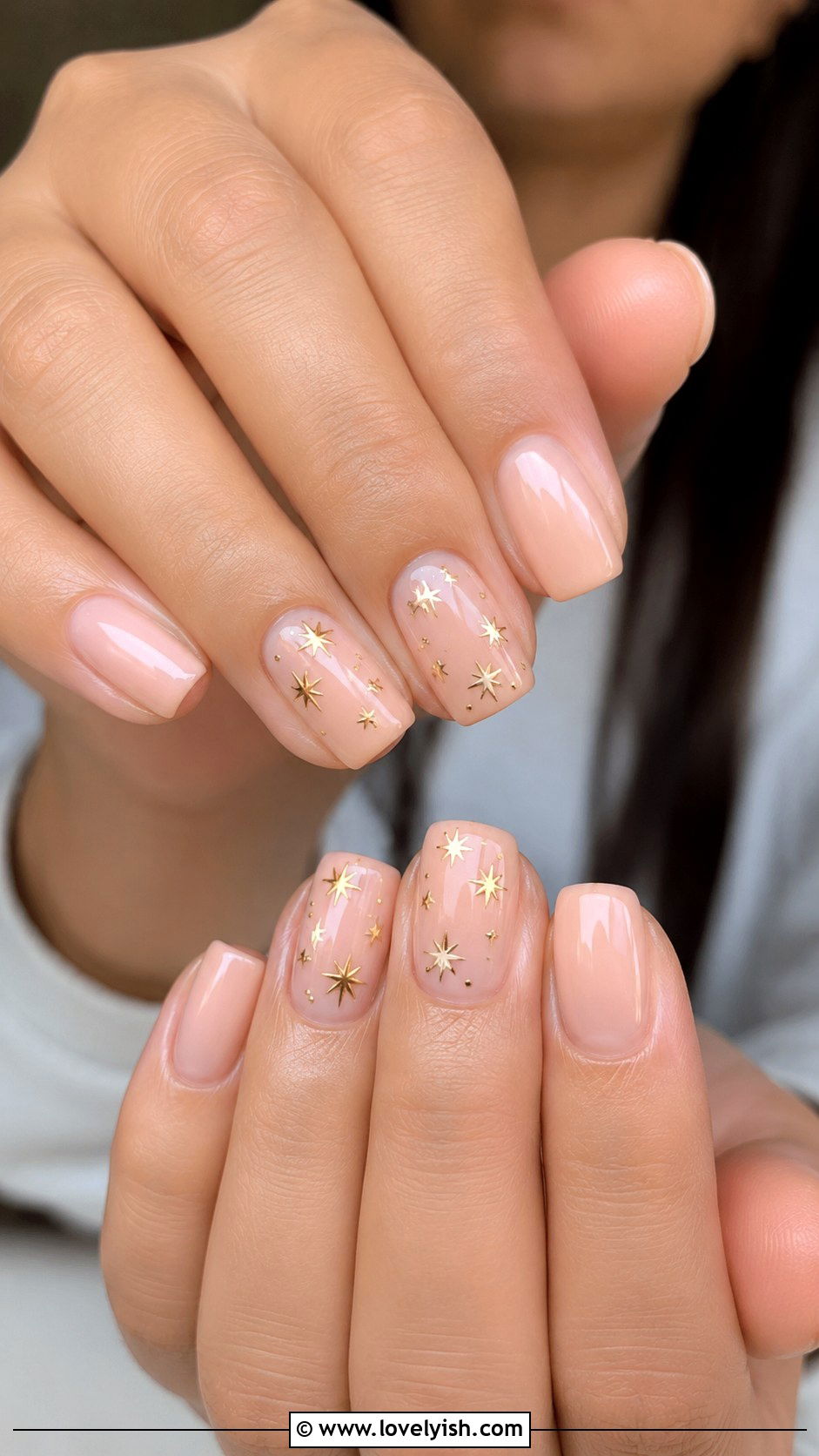 Minimalist Star Nails - 50 trendy simple nail designs - 50 trendy simple nail designs