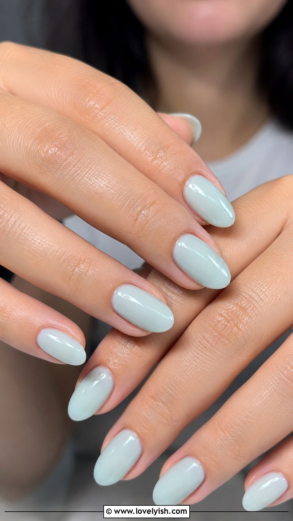 Mint Blueberry Milk Nails - 50 modern mint nail art ideas - 50 modern mint nail art ideas