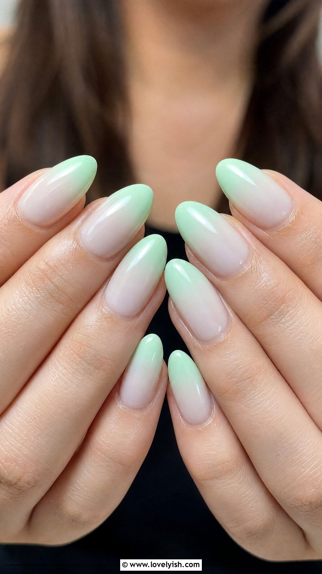 Mint French Ombre - 50 french ombre nails - 50 french ombre nails