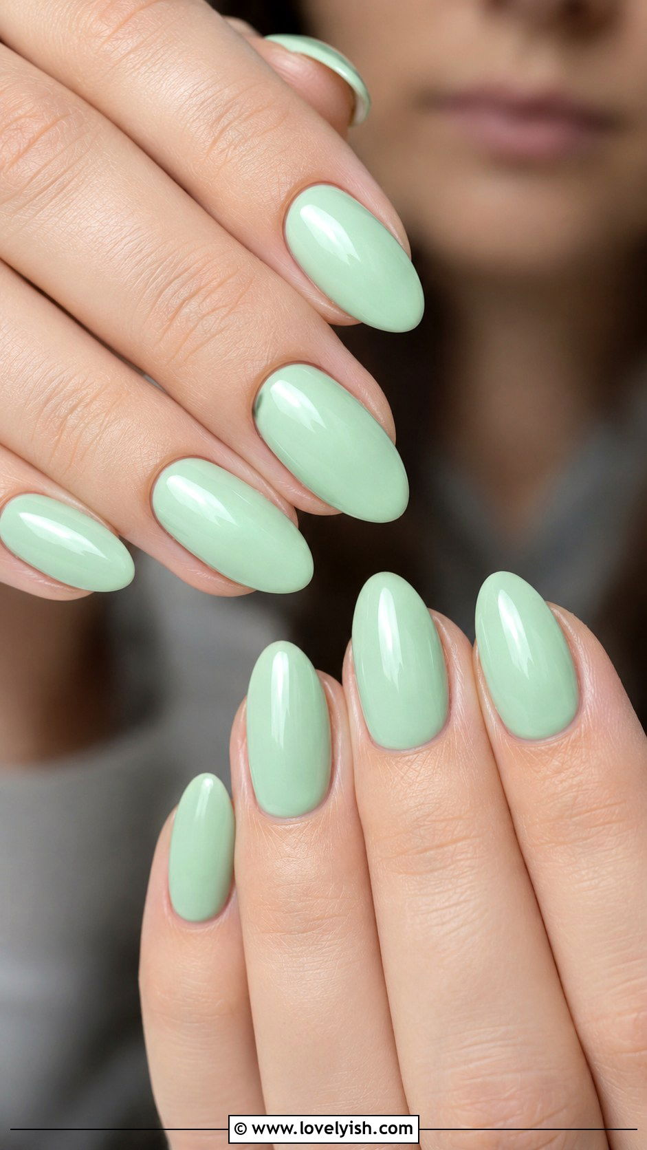 Mint Green Almond Nail Extensions - 48 nail extensions - 48 nail extensions