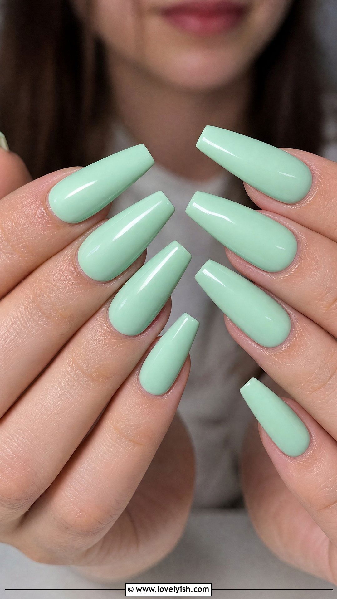 Mint Green Coffin Nails - 50 coffin nails - 50 coffin nails