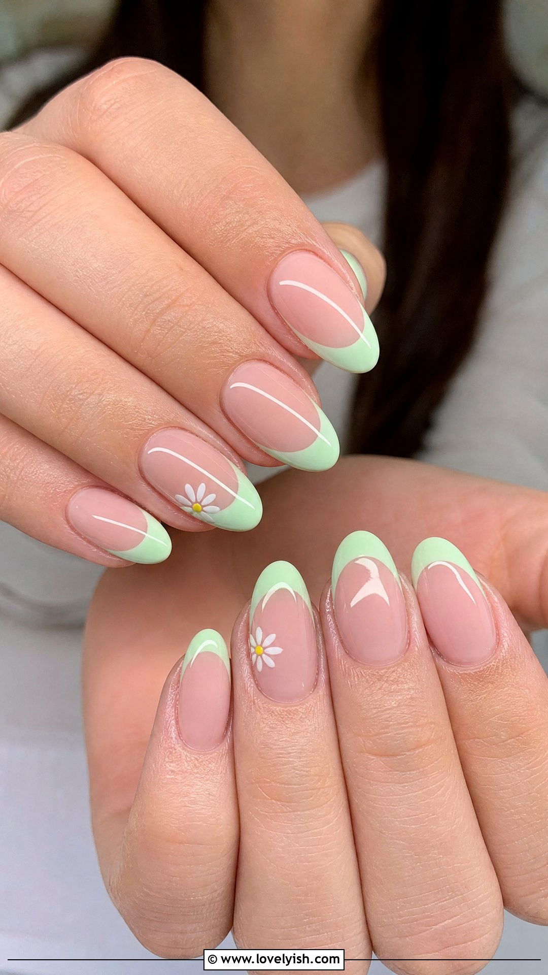 Mint Green French Tip Nails - 50 colored french tip nails - 50 colored french tip nails