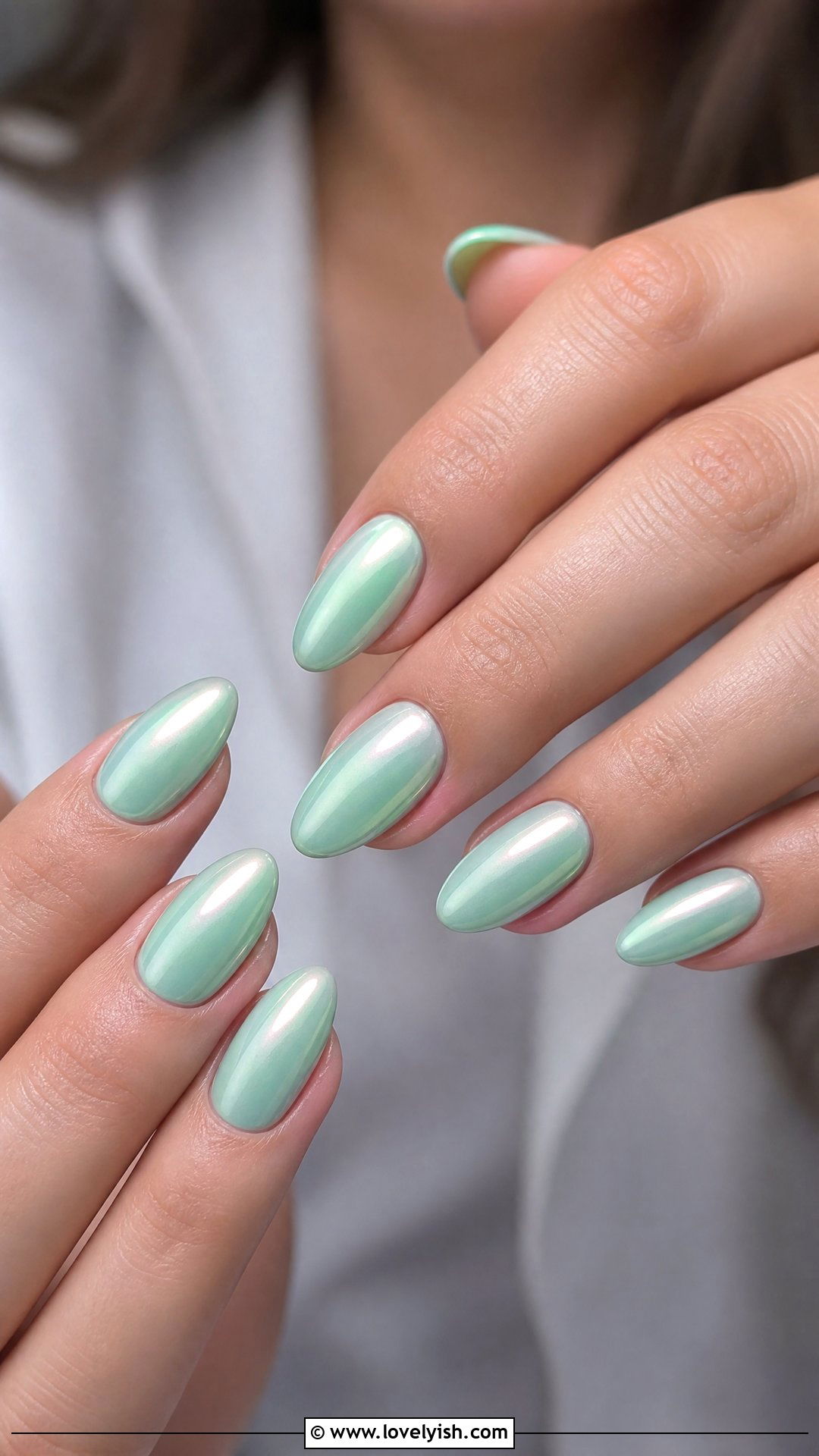Mint Green Glazed Nails - 38 may nail ideas - 38 may nail ideas