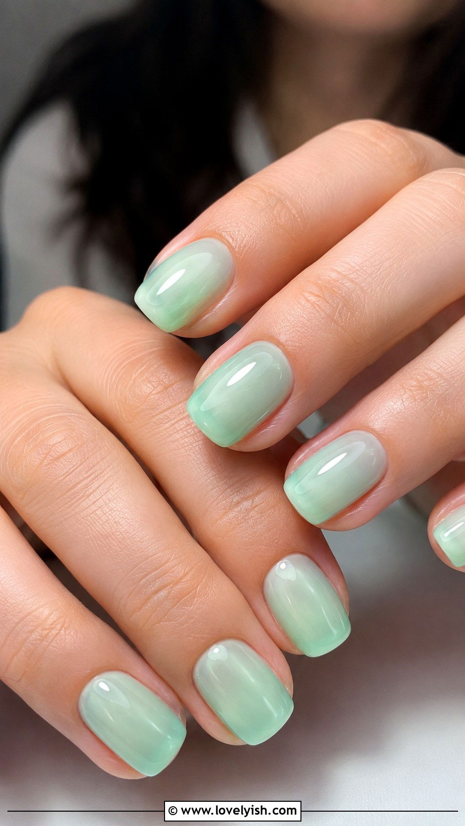 Mint Green Jelly Nails - 50 jelly nails - 50 jelly nails
