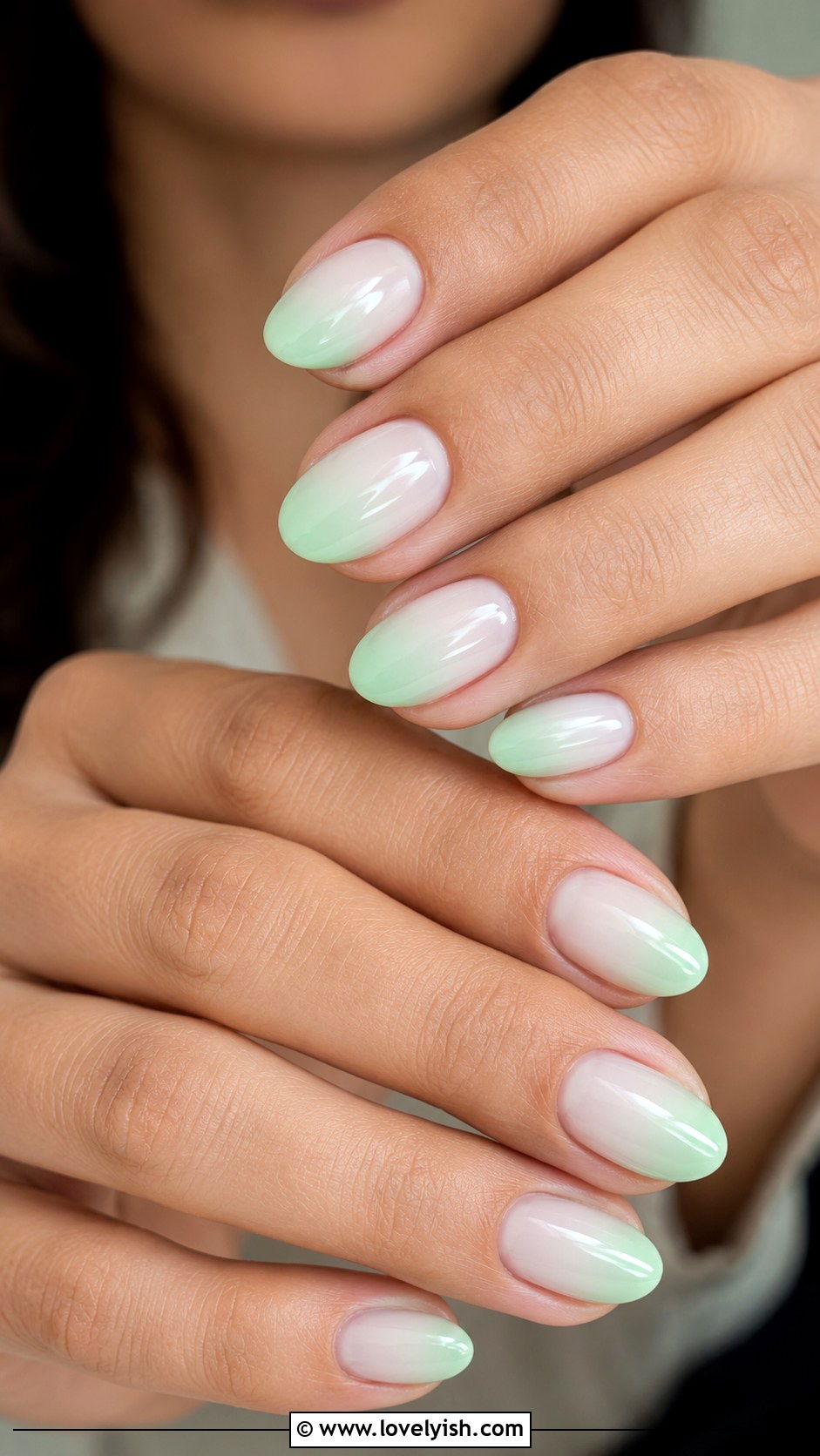 Mint Green Ombre French Nails - 50 ombre french nails - 50 ombre french nails
