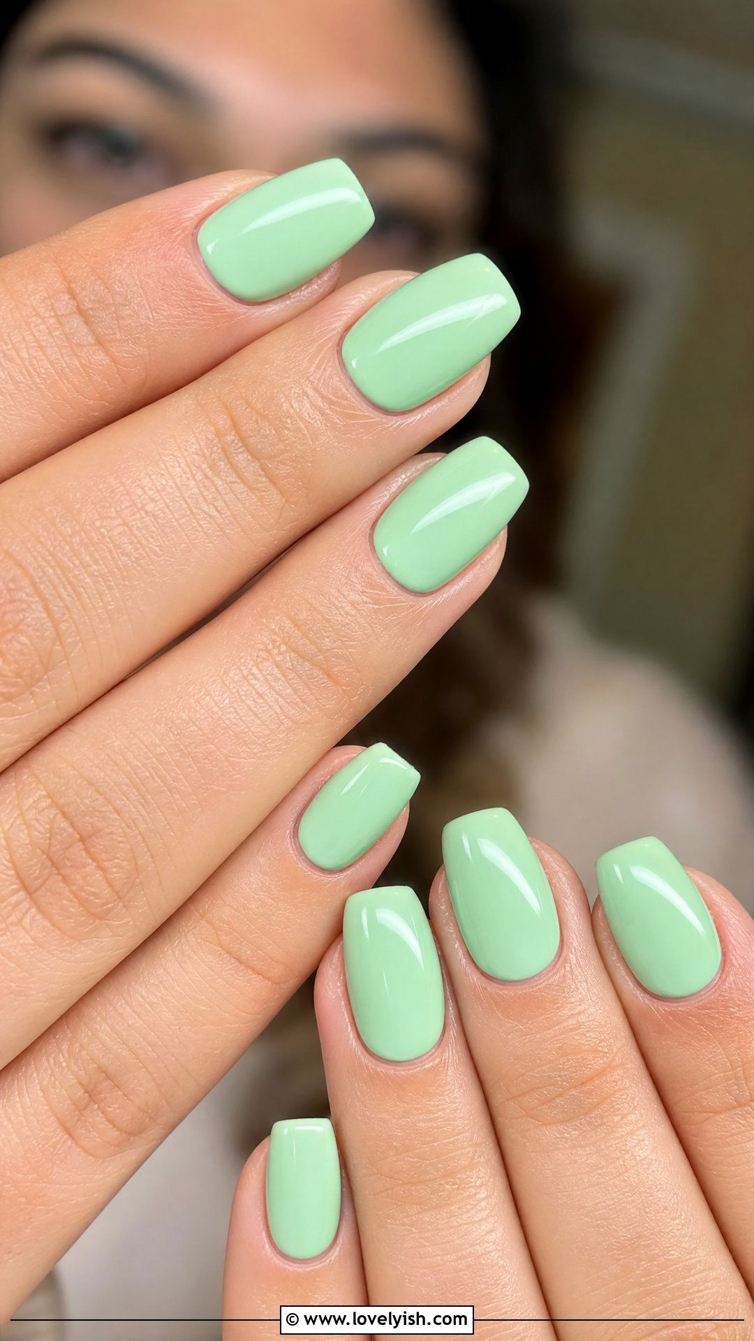 Mint Green Short Coffin Nails - 38 short coffin nail designs - 38 short coffin nail designs