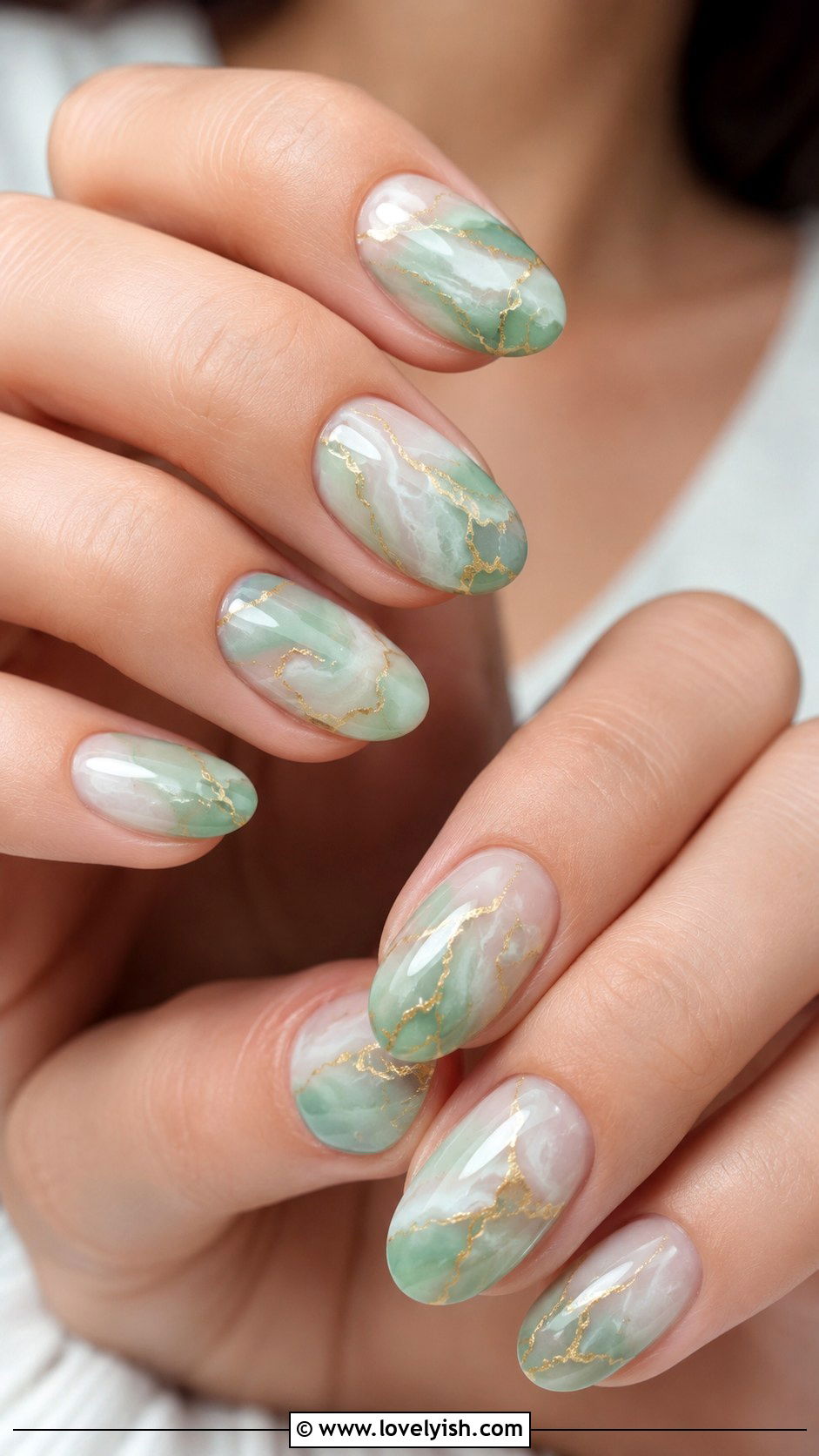 Mint Marble Nails - 50 modern mint nail art ideas - 50 modern mint nail art ideas