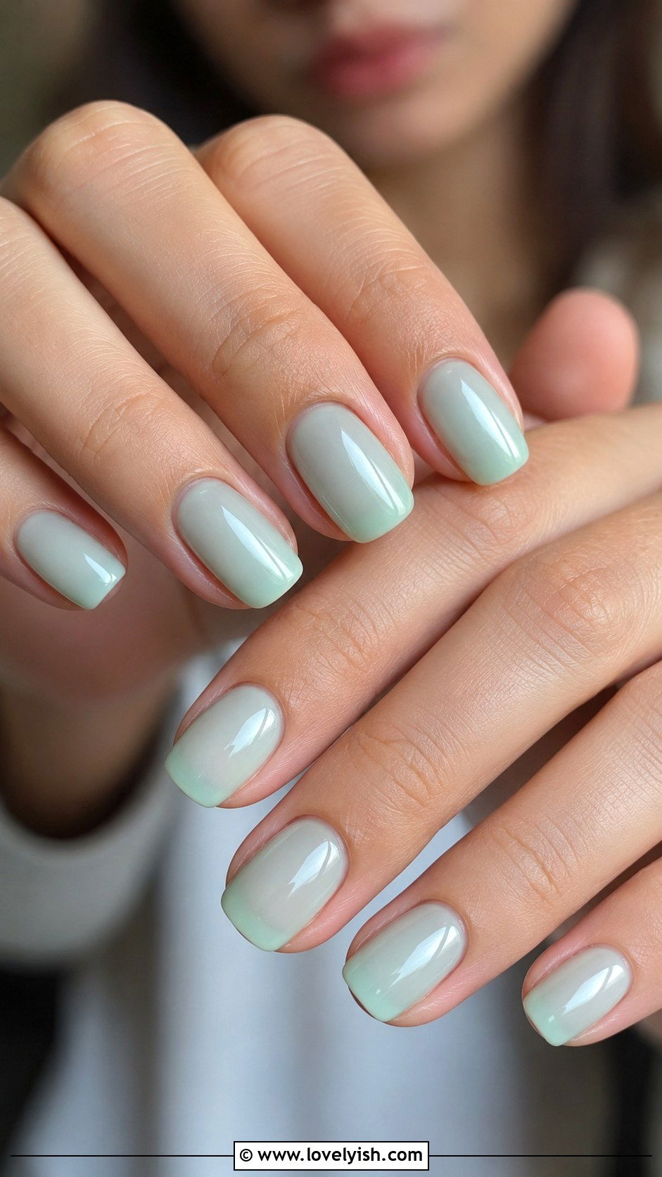 Mint Milky Sheer Nails - 50 modern mint nail art ideas - 50 modern mint nail art ideas