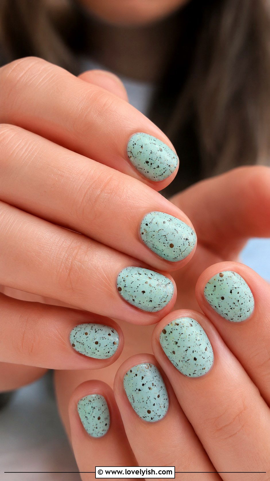 Mint Speckled Egg Nails - 50 modern mint nail art ideas - 50 modern mint nail art ideas