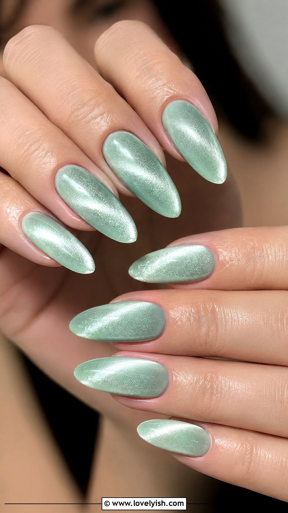 Mint Velvet Cat Eye Nails - 50 modern mint nail art ideas - 50 modern mint nail art ideas
