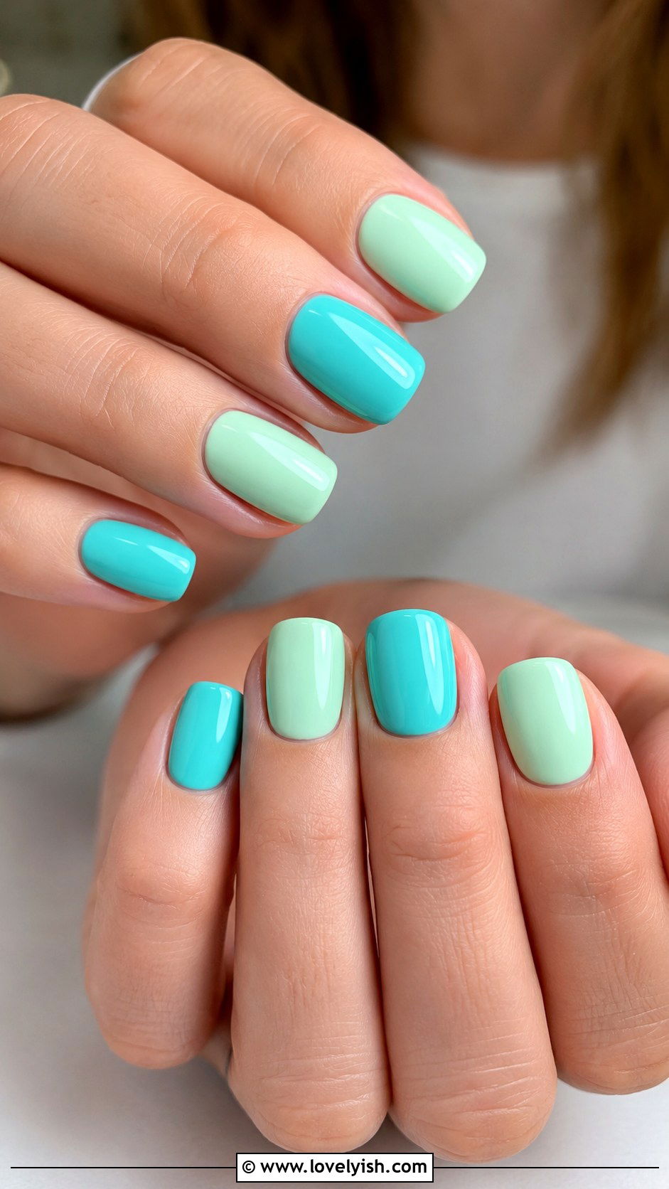 Mint and Aqua Ocean Nails - 50 ocean nails - 50 ocean nails