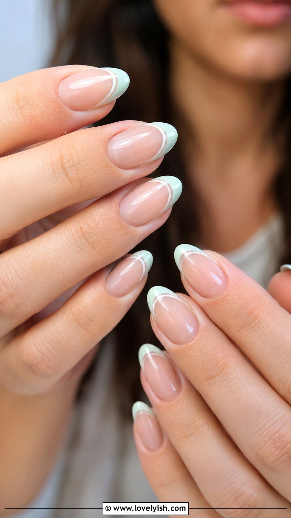 Mint with Smiley Face Nails - 50 modern mint nail art ideas - 50 modern mint nail art ideas