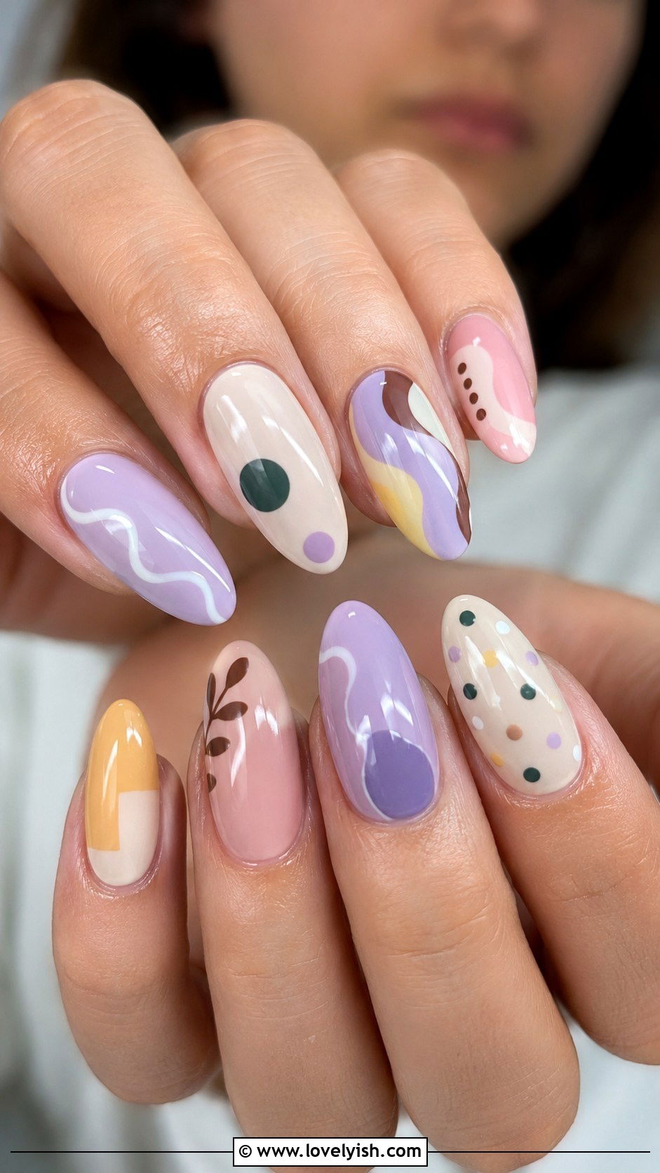 Mismatched Abstract Nails - 38 abstract nail art - 38 abstract nail art