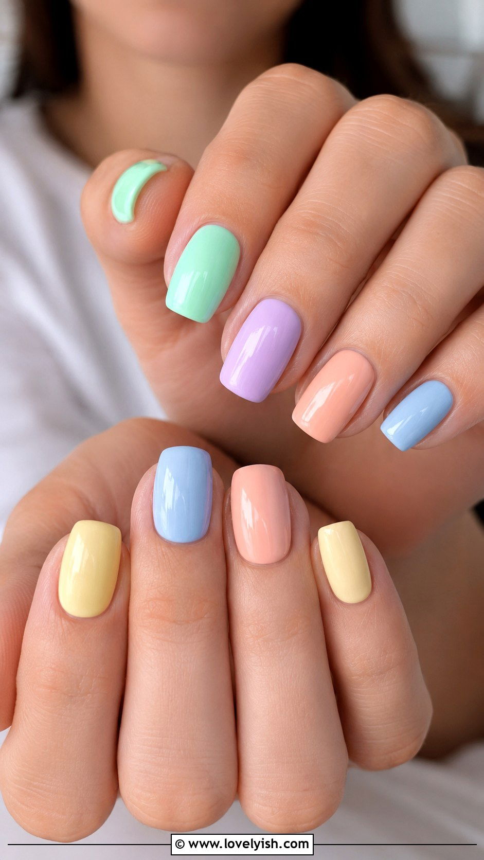 Mismatched Color Nail Art - 50 diy nail art - 50 diy nail art
