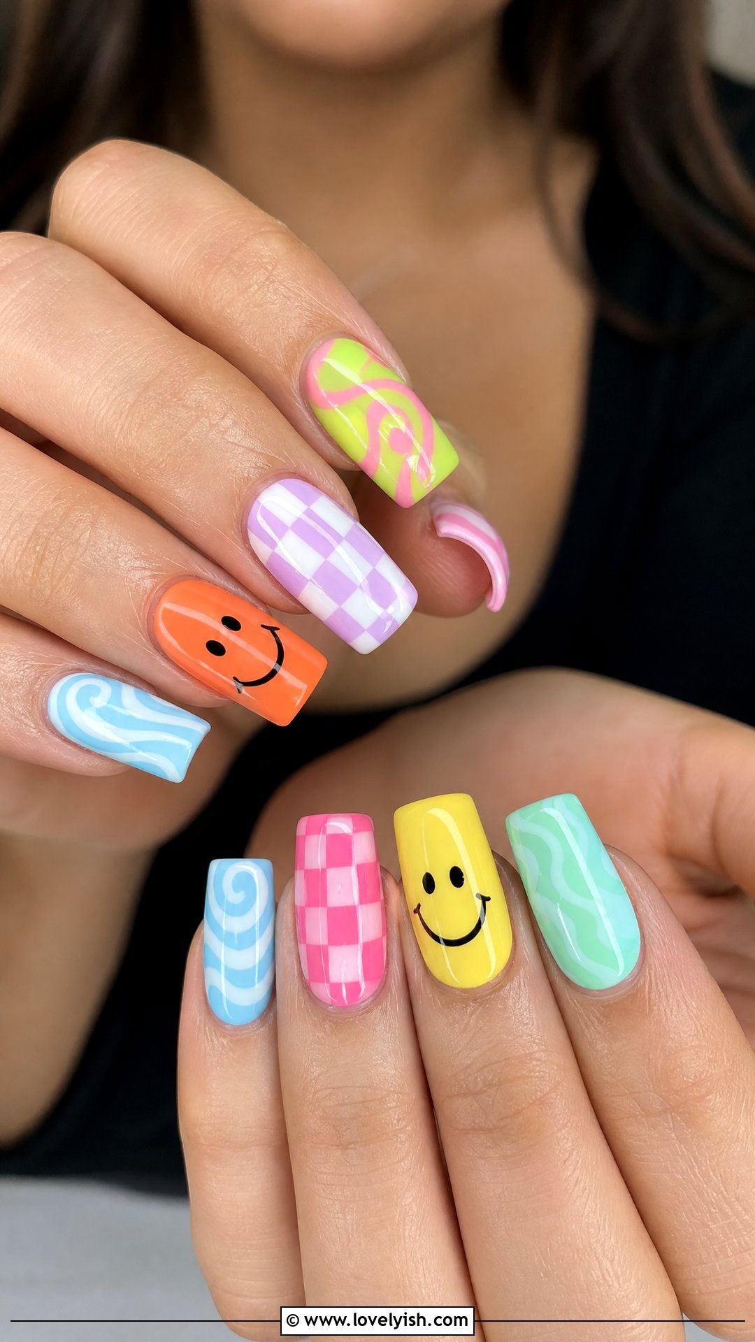 Mismatched Multicolor Nails - 50 crazy nail designs - 50 crazy nail designs