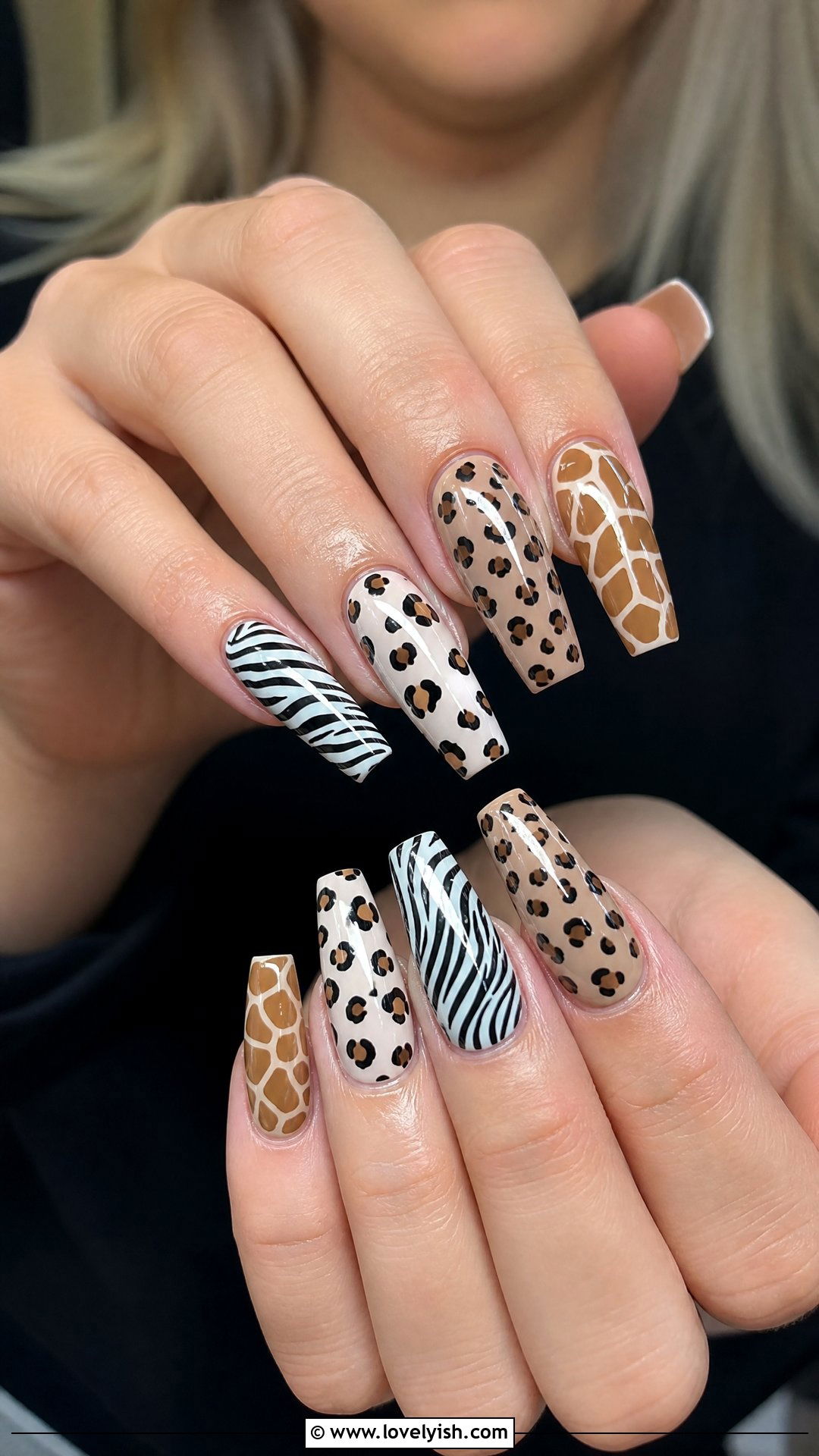 Mixed Animal Print Nails - 50 leopard print nails - 50 leopard print nails