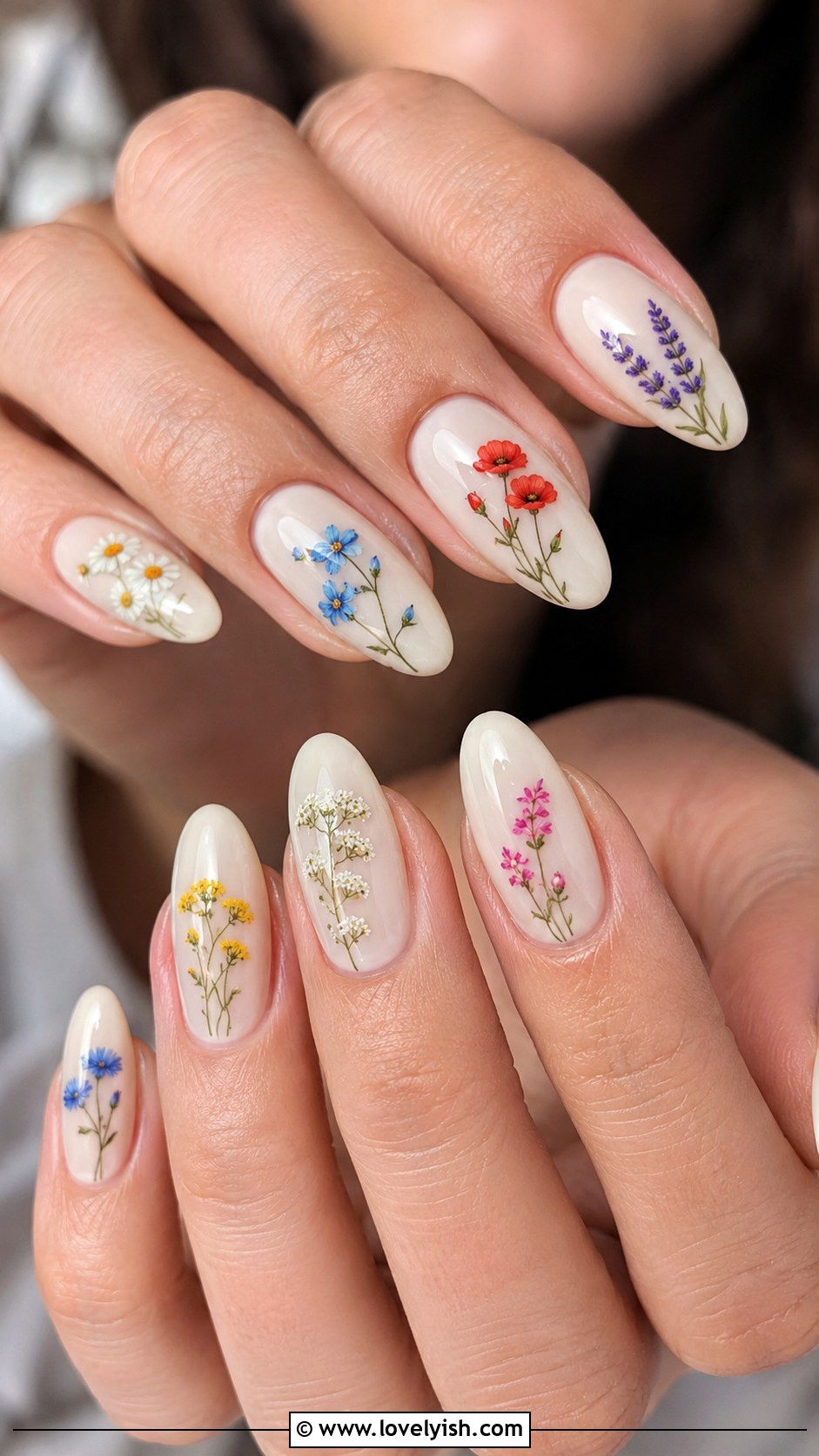 Mixed Wildflower Nails - 50 may nails - 50 may nails