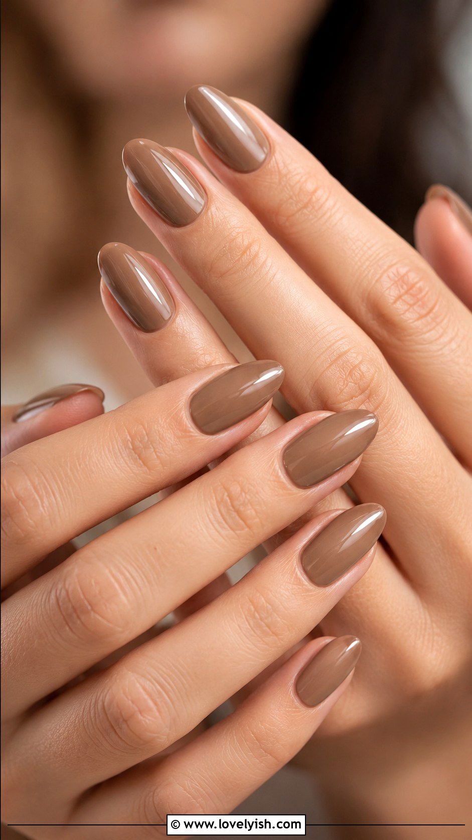 Mocha Brown Almond Nail Extensions - 48 nail extensions - 48 nail extensions