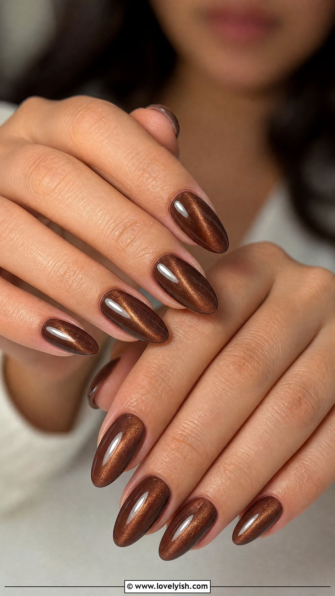Mocha Brown Cat Eye Nails - 25 cat eye nails design ideas - 25 cat eye nails design ideas