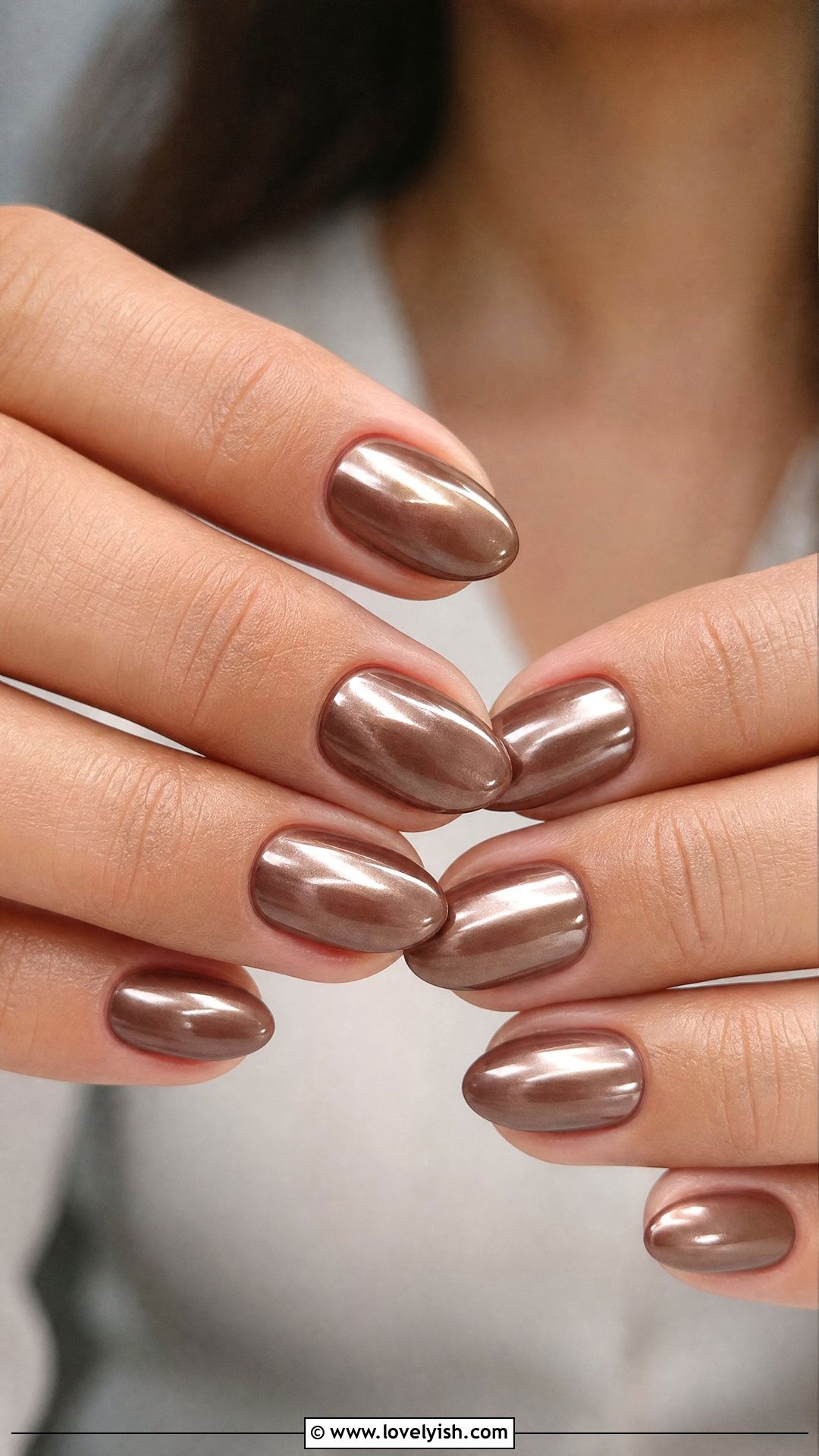 Mocha Brown Glazed Nails - 44 nails designs - 44 nails designs