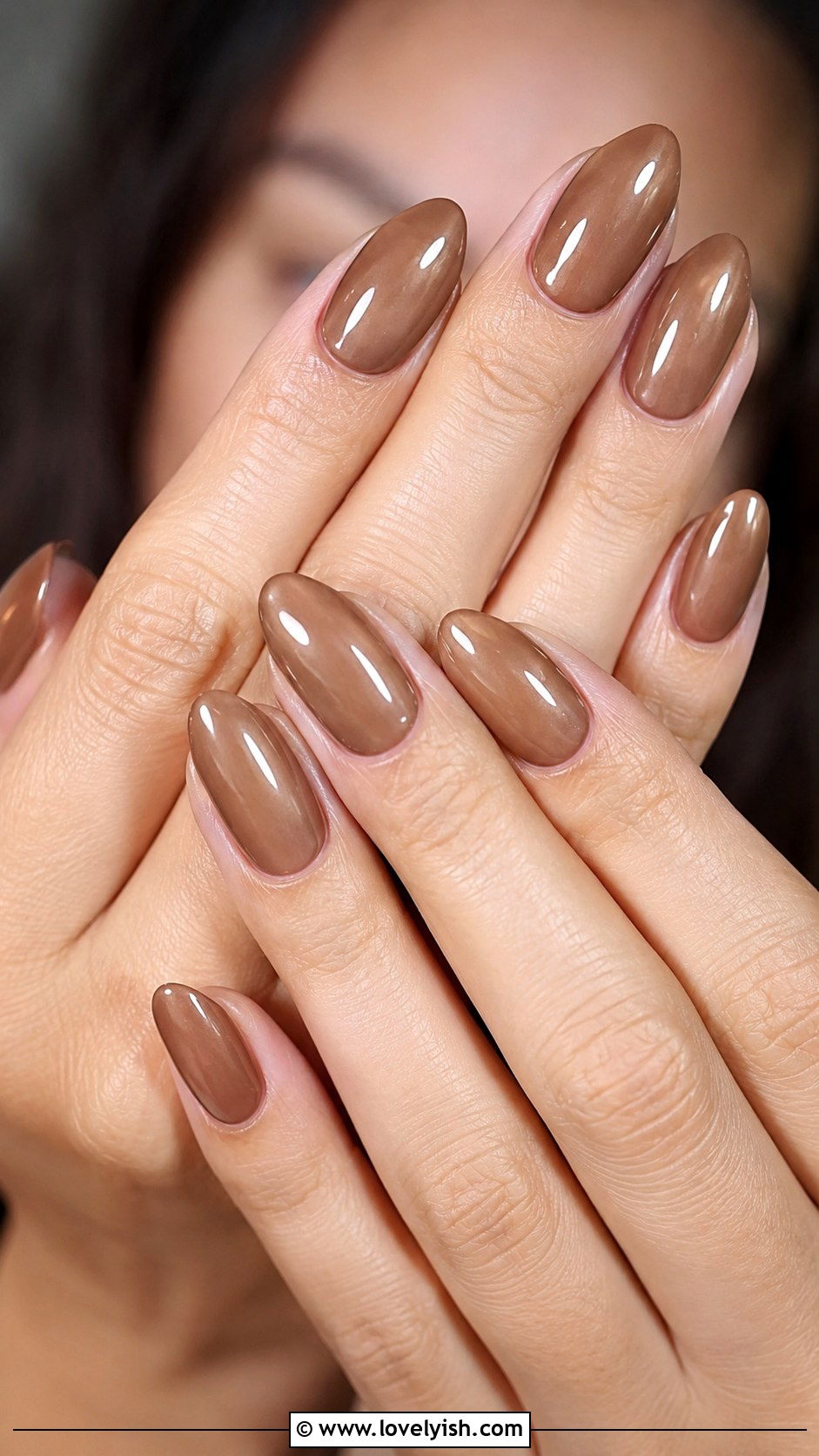 Mocha Brown Glazed Nails - 47 nail inspiration - 47 nail inspiration