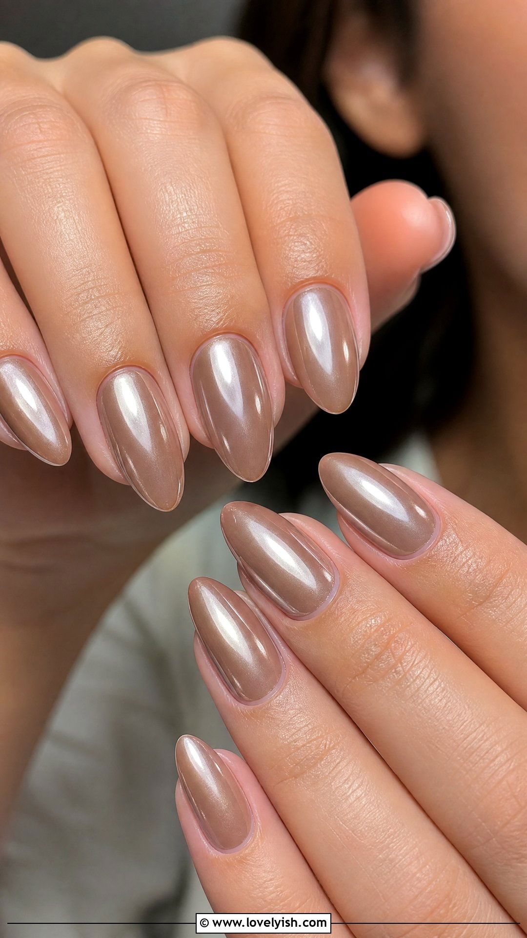 Mocha Brown Glazed Nails - 50 spring nails - 50 spring nails