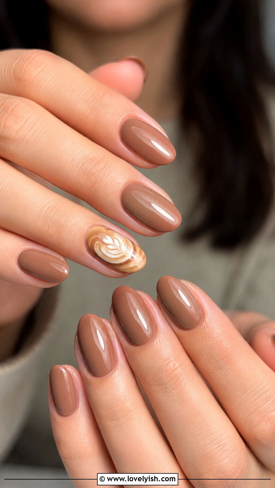 Mocha Brown Latte Nails - 50 back to school nails - 50 back to school nails