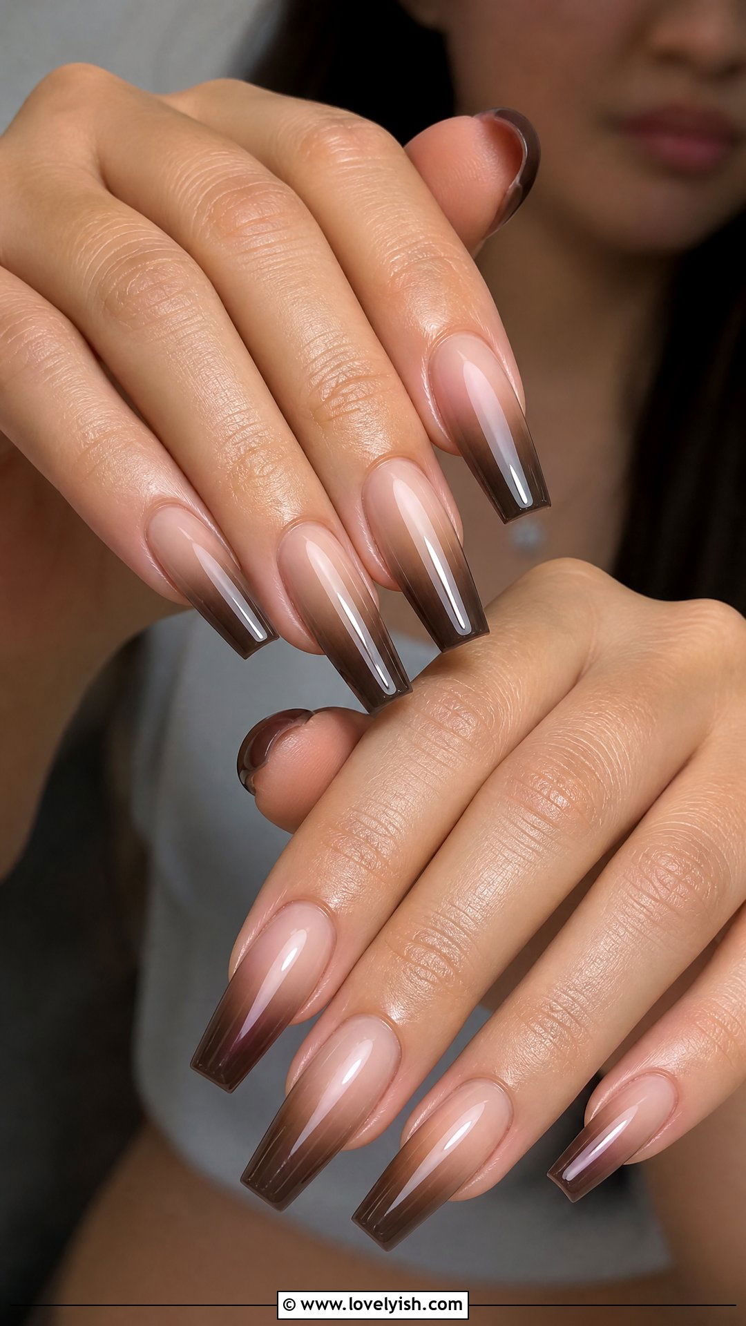 Mocha Brown Ombre Nails - 50 elegant nails - 50 elegant nails