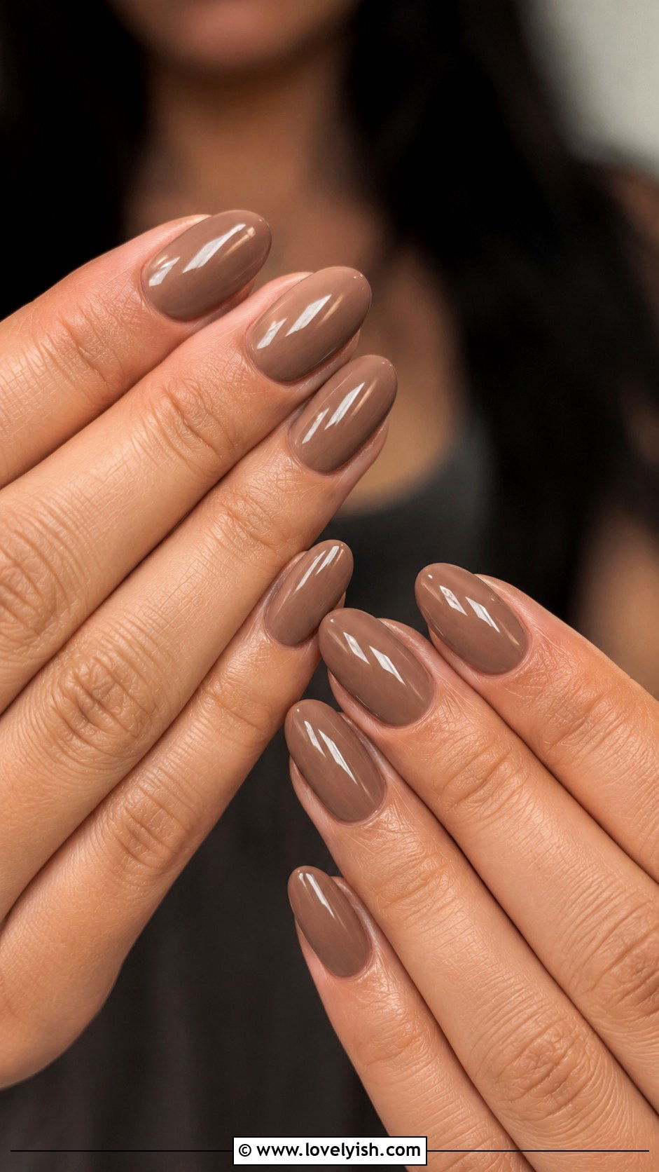 Mocha Brown Oval Nails - 50 oval nails - 50 oval nails