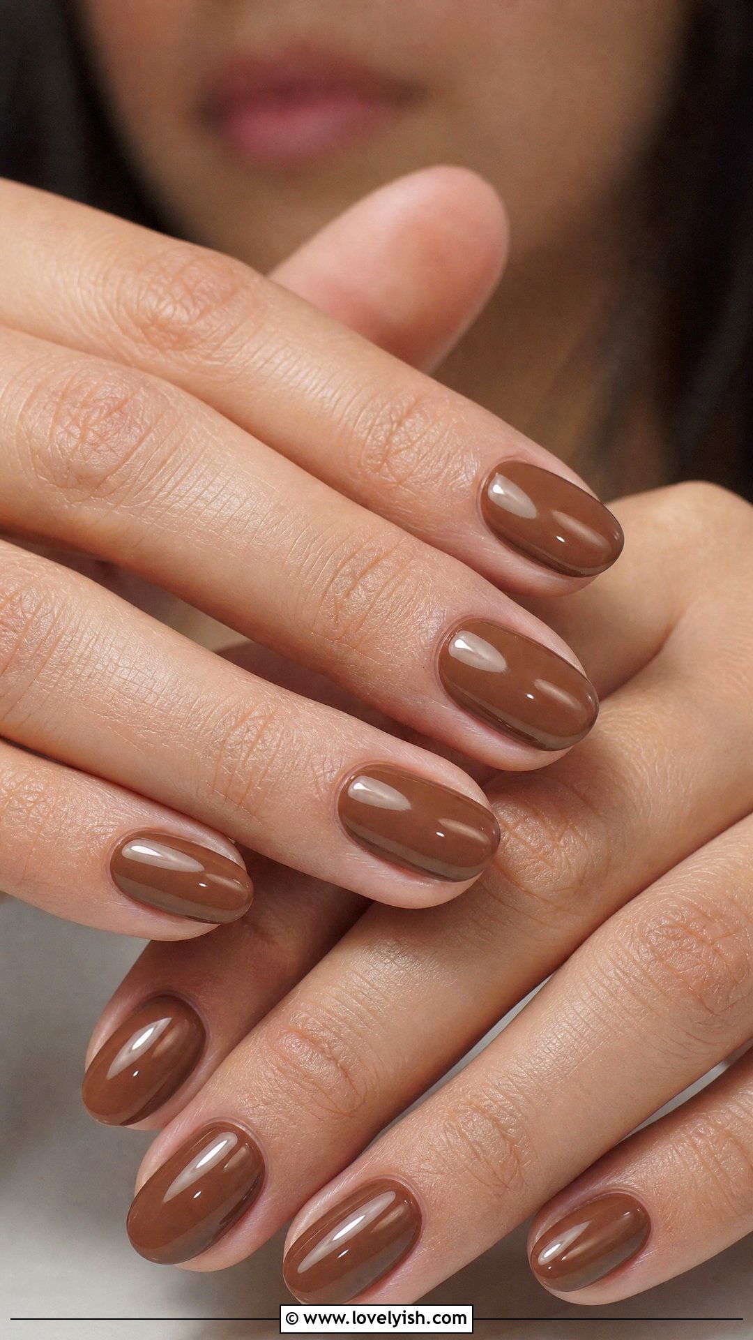 Mocha Brown Short Acrylic Nails - 50 short acrylic nails - 50 short acrylic nails