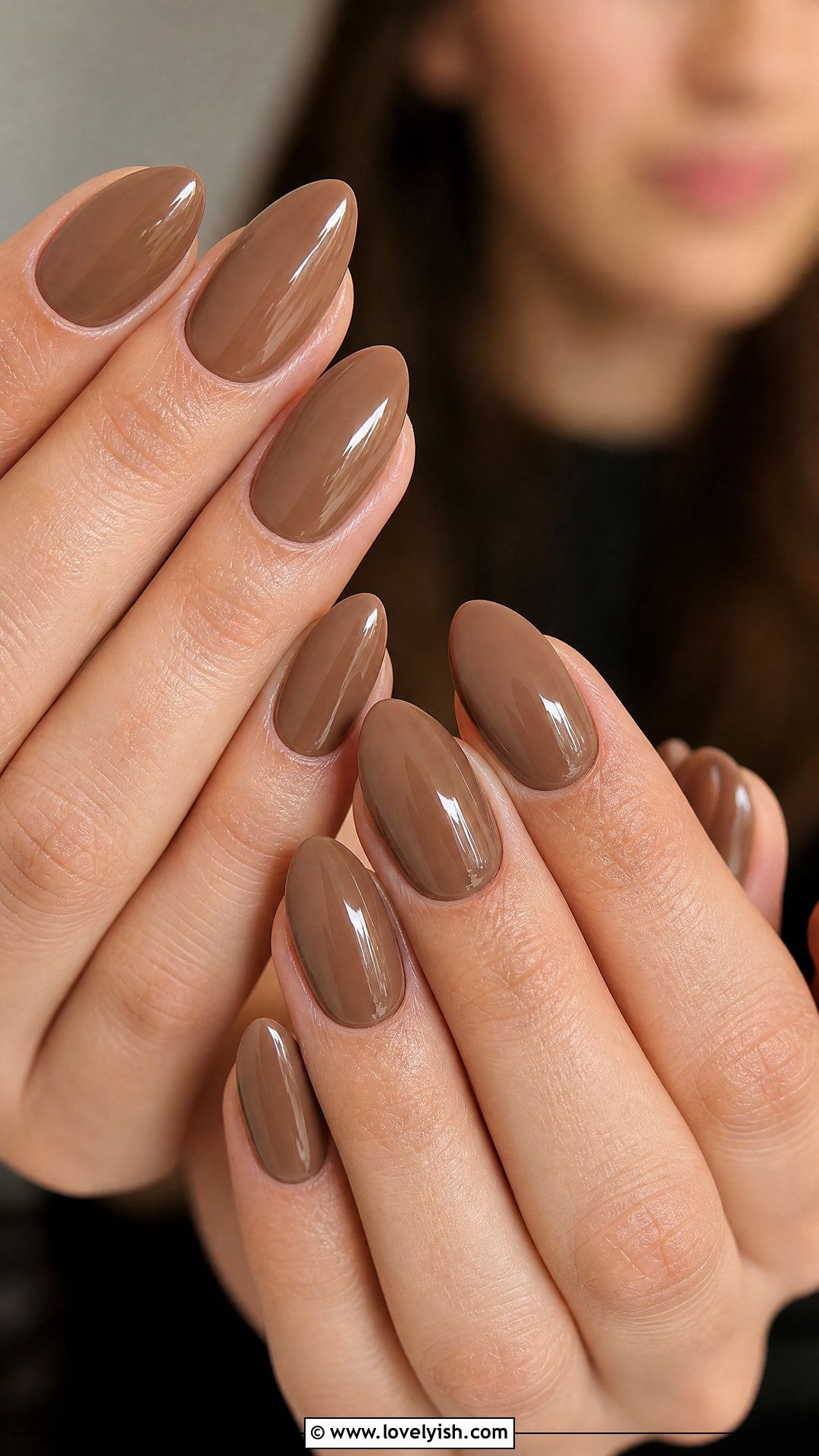 Mocha Brown Solid Nails - 38 simple nail art designs - 38 simple nail art designs