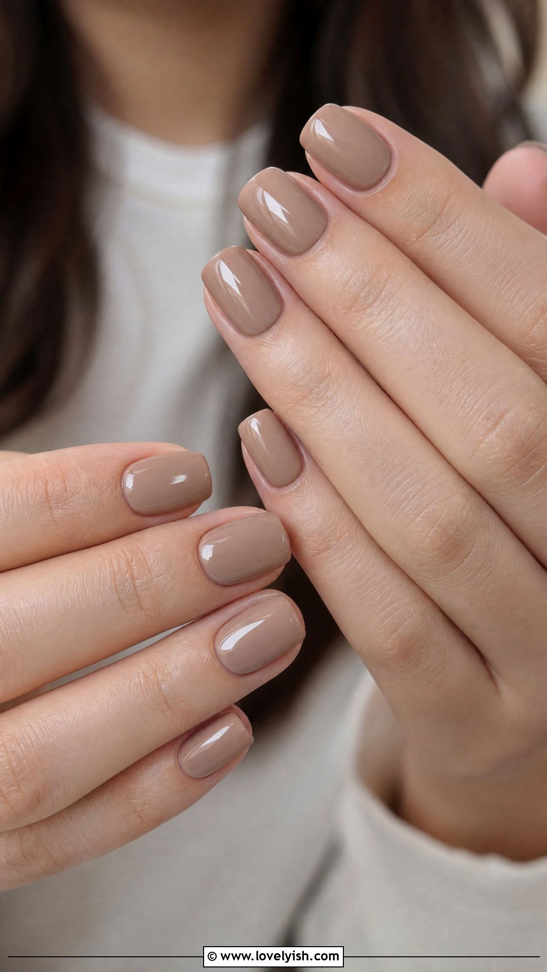 Mocha Latte Gel Nails - 50 gel manicure - 50 gel manicure