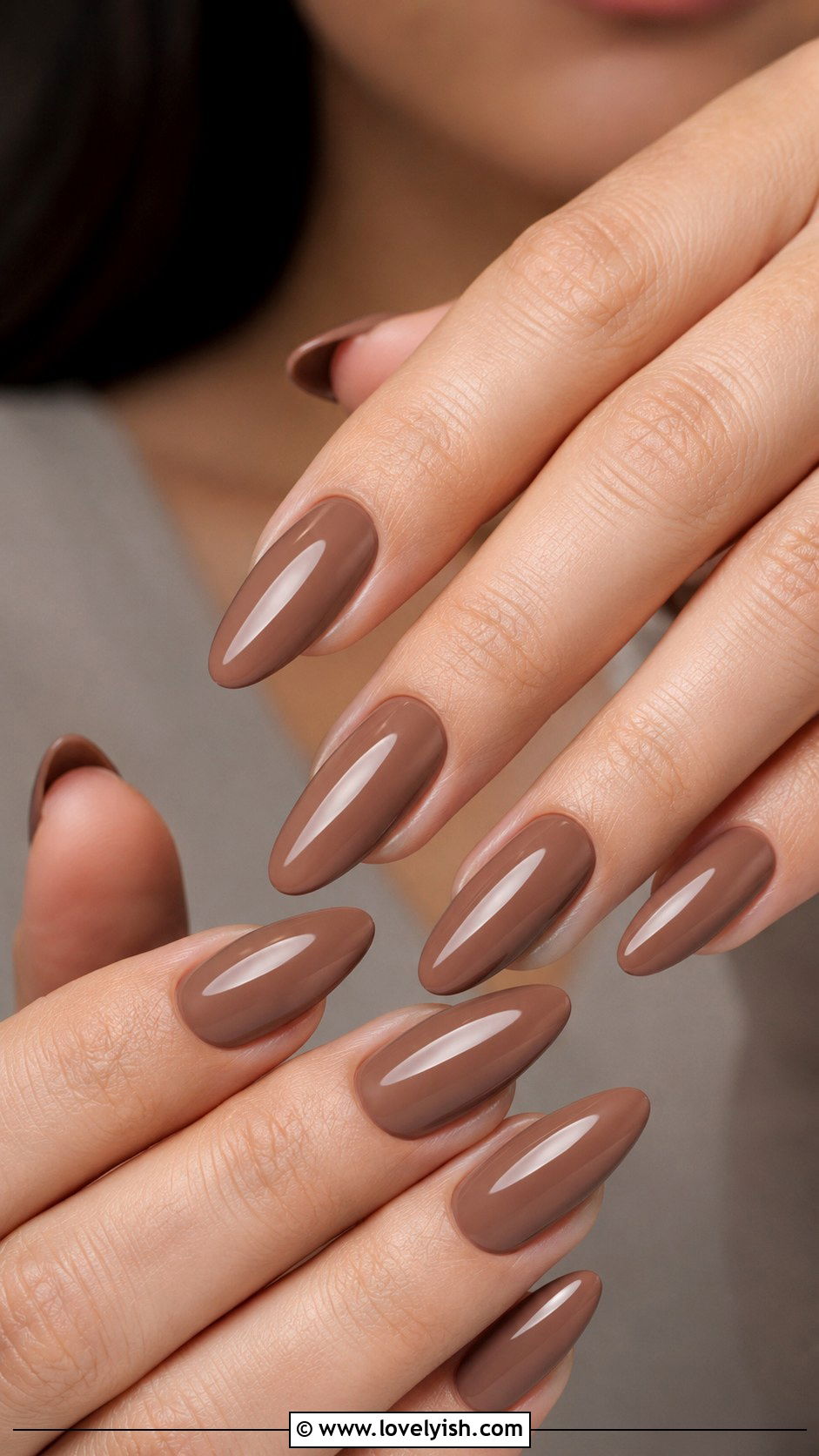 Mocha Mousse Nude Nails - 34 nail design art ideas - 34 nail design art ideas