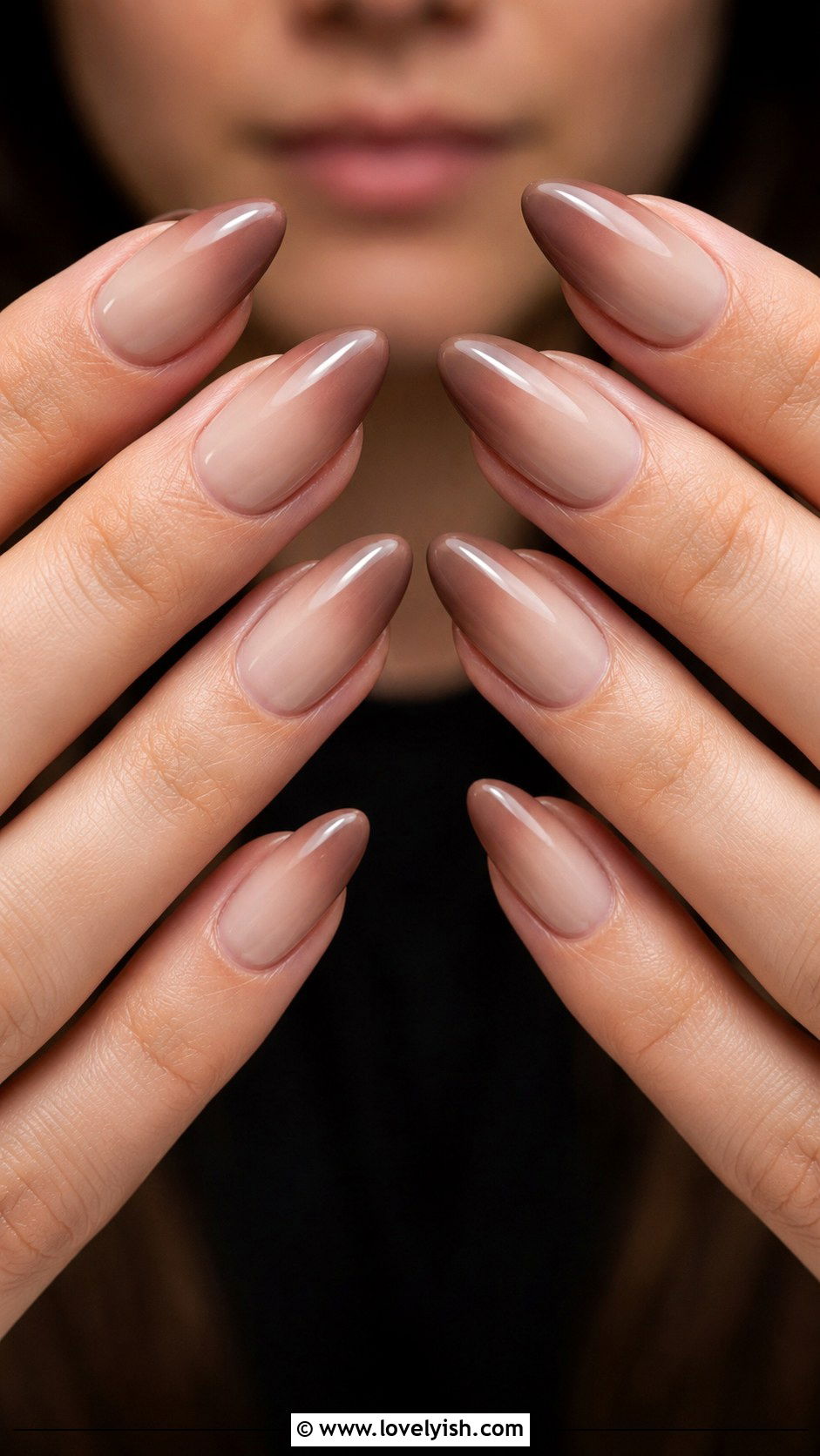 Mocha Mousse Ombre Nails - 44 nails design - 44 nails design