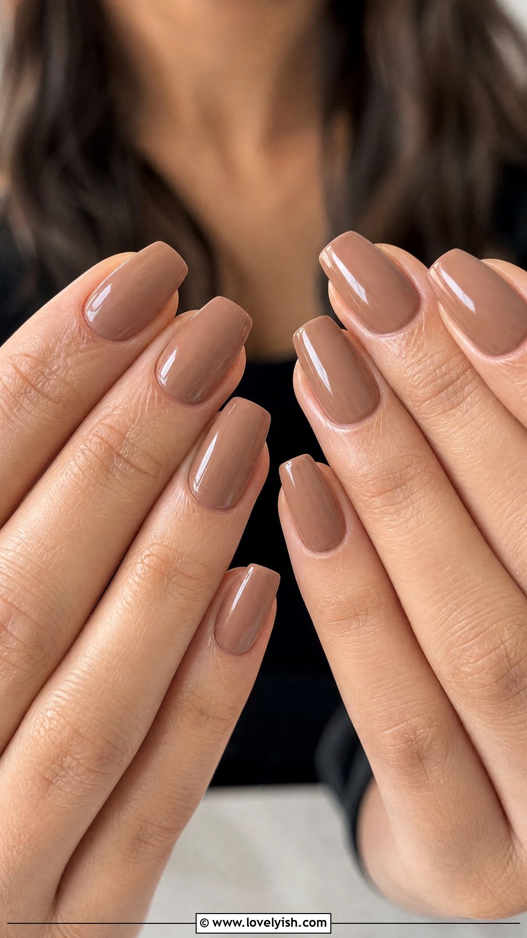 Mocha Mousse Short Coffin Nails - 38 short coffin nail designs - 38 short coffin nail designs