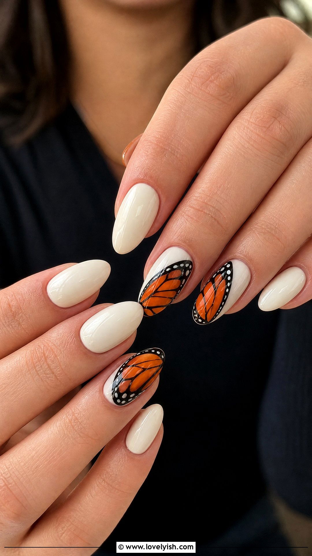 Monarch Butterfly Orange Nails - 25 butterfly nail design ideas - 25 butterfly nail design ideas