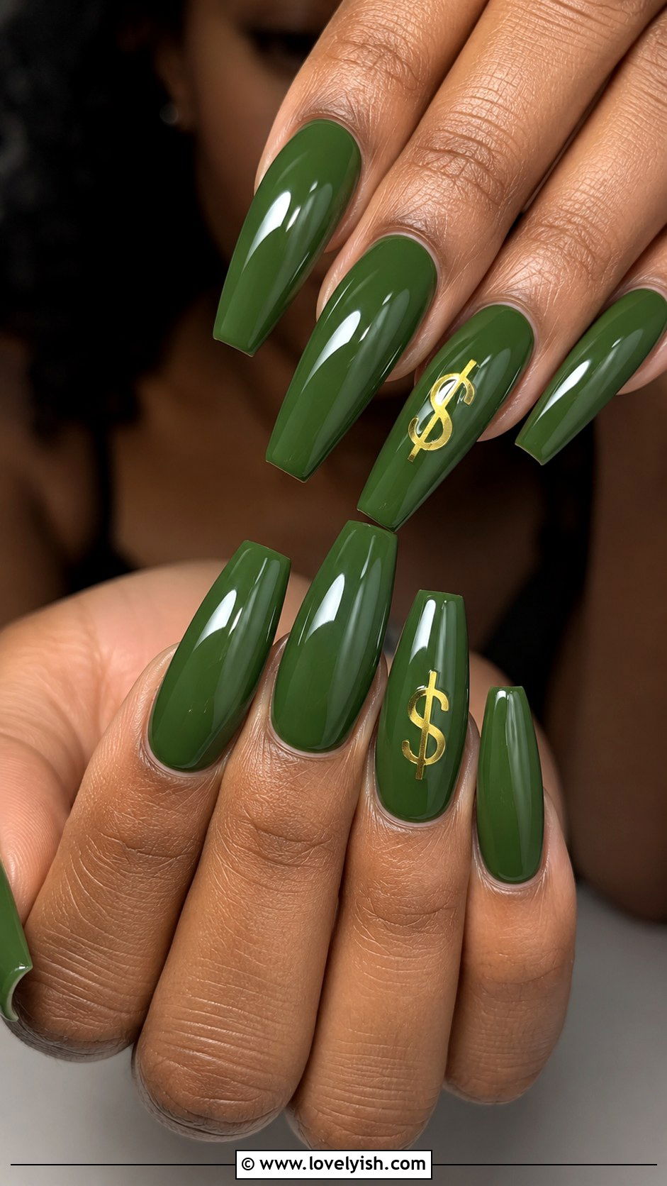 Money Green Baddie Nails - 50 baddie nails - 50 baddie nails