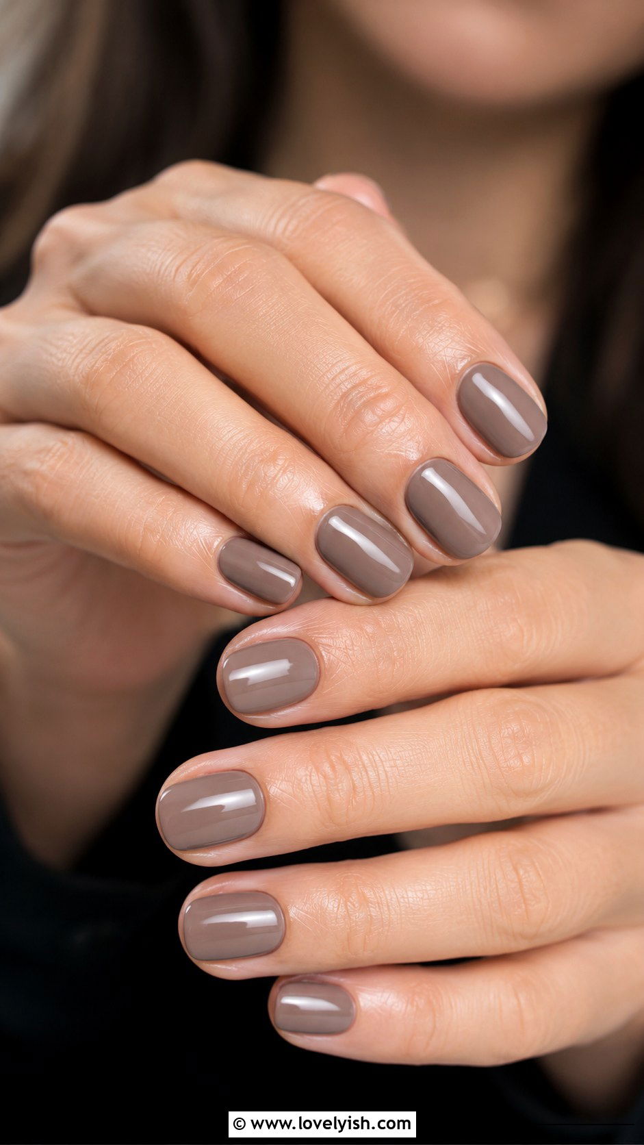 Monochromatic Taupe Full Set Short Nails - 50 work appropriate nails - 50 work appropriate nails